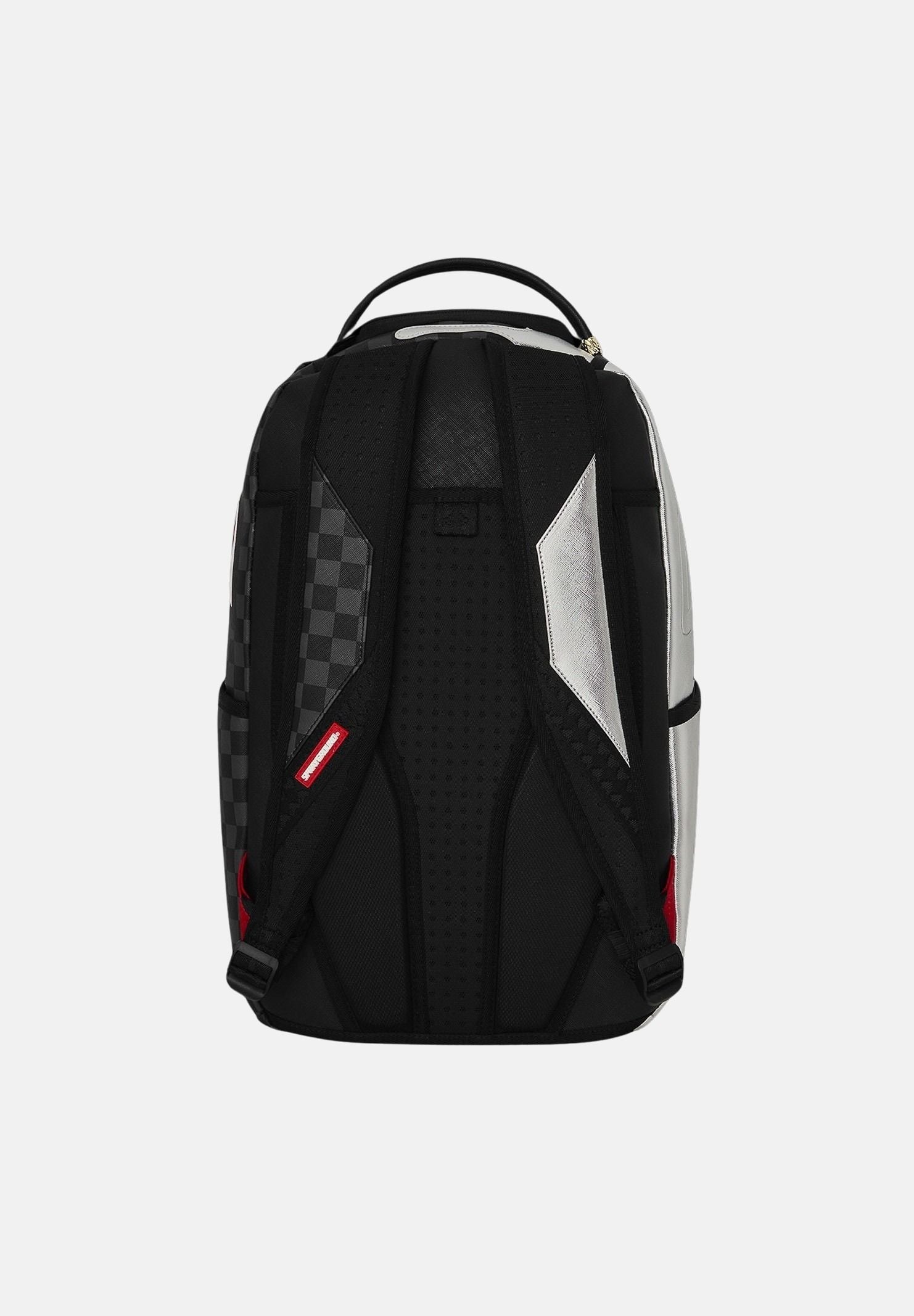 SPRAYGROUND Zaino SILVER SIDE DRIP argento e nero per uomo e donna 910B8940NSZ . SPRAYGROUND