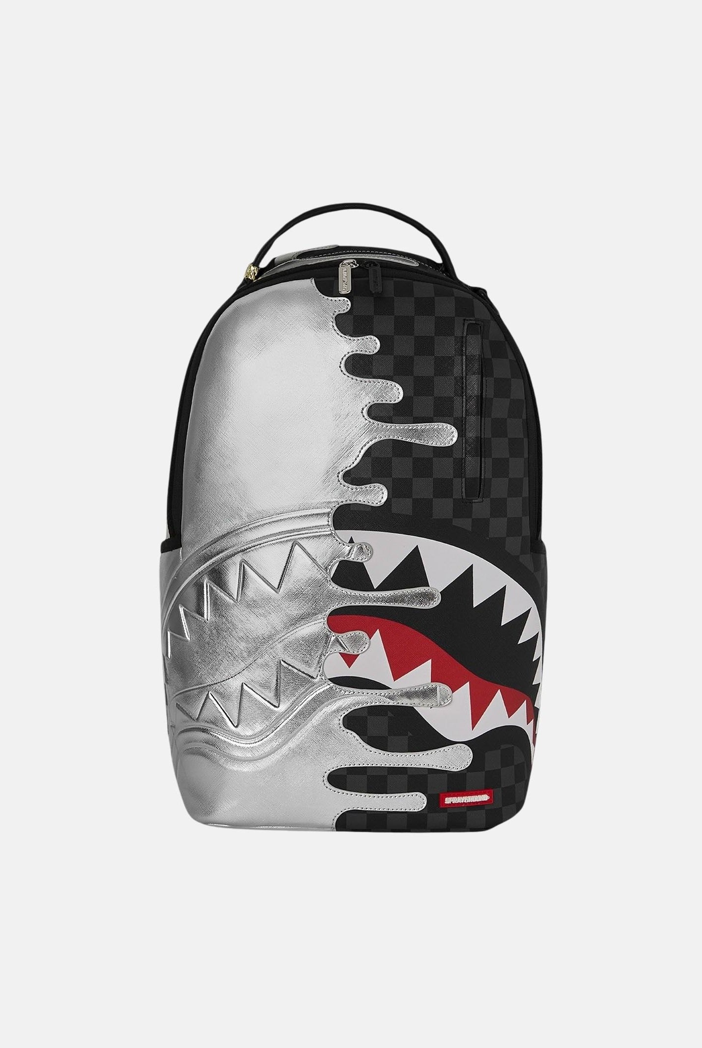 SPRAYGROUND Zaino SILVER SIDE DRIP argento e nero per uomo e donna 910B8940NSZ . SPRAYGROUND