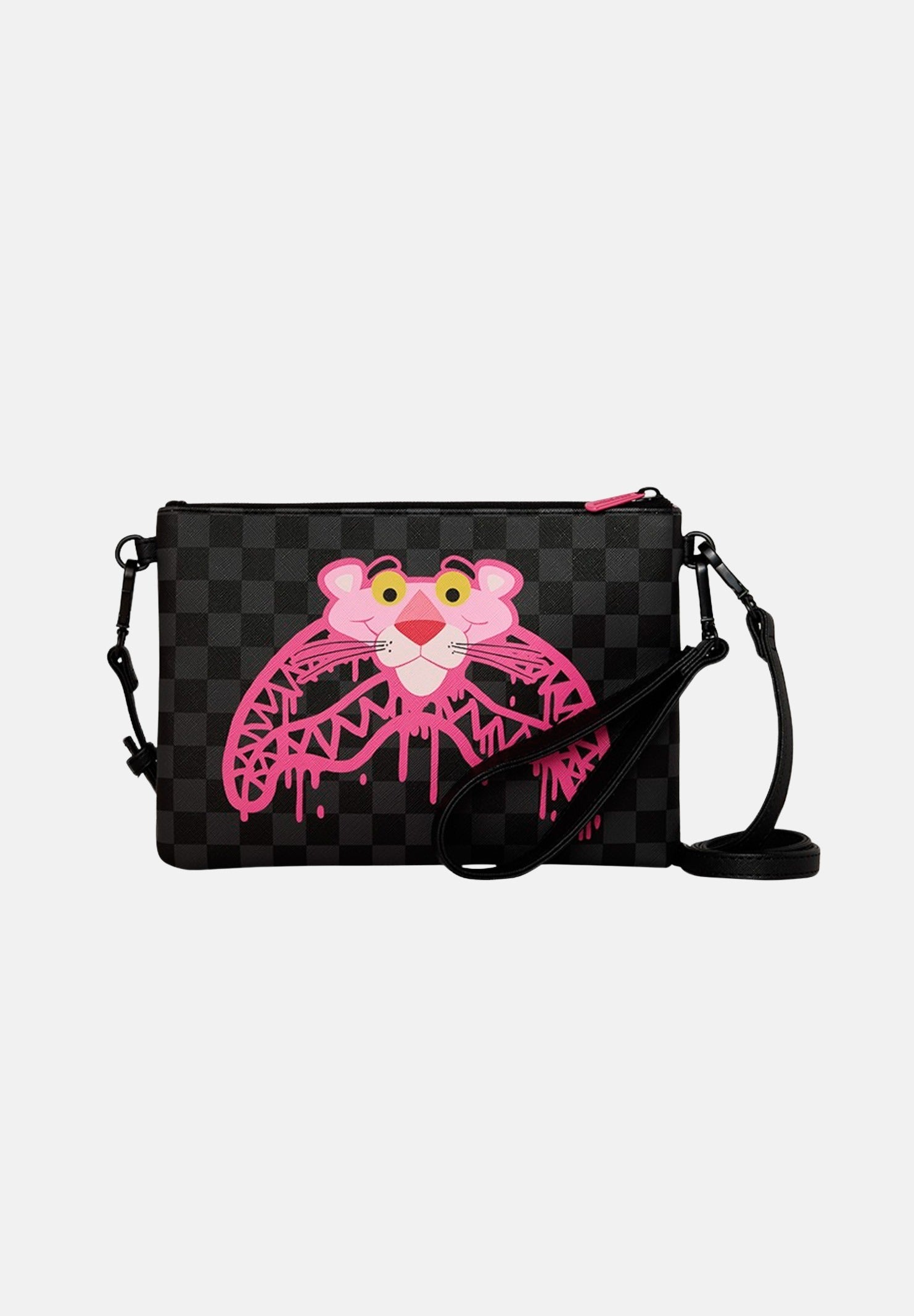 SPRAYGROUND Pochette PINK PANTHER DRIPPY DIAMONDS nera da donna 910B8959NSZ . SPRAYGROUND