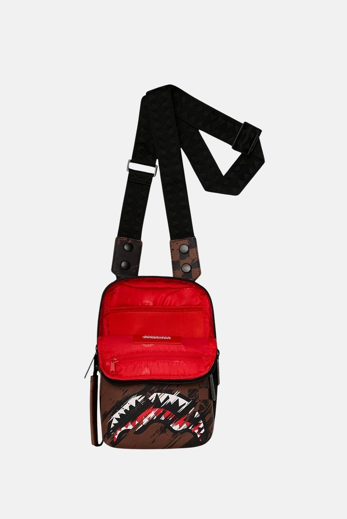 SPRAYGROUND Tracolla SMEARED GRUNGE marrone da uomo 910B8967NSZ . SPRAYGROUND