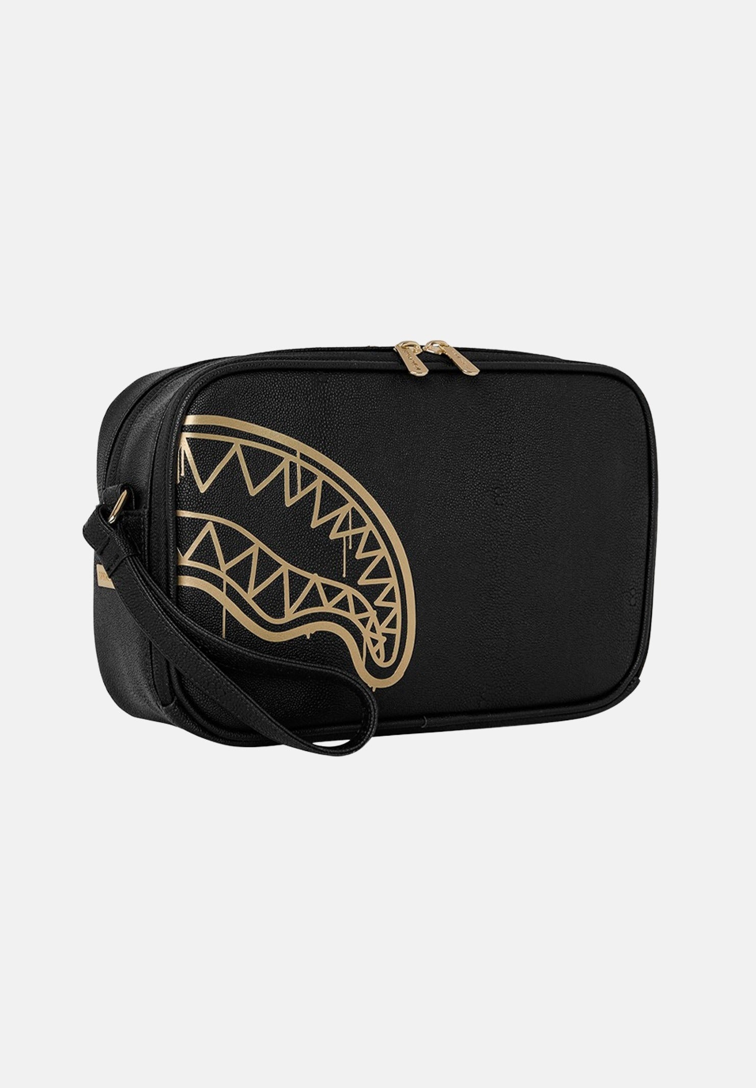 SPRAYGROUND Pochette That Gold Drap nera per uomo e donna 910B8976NSZ . SPRAYGROUND