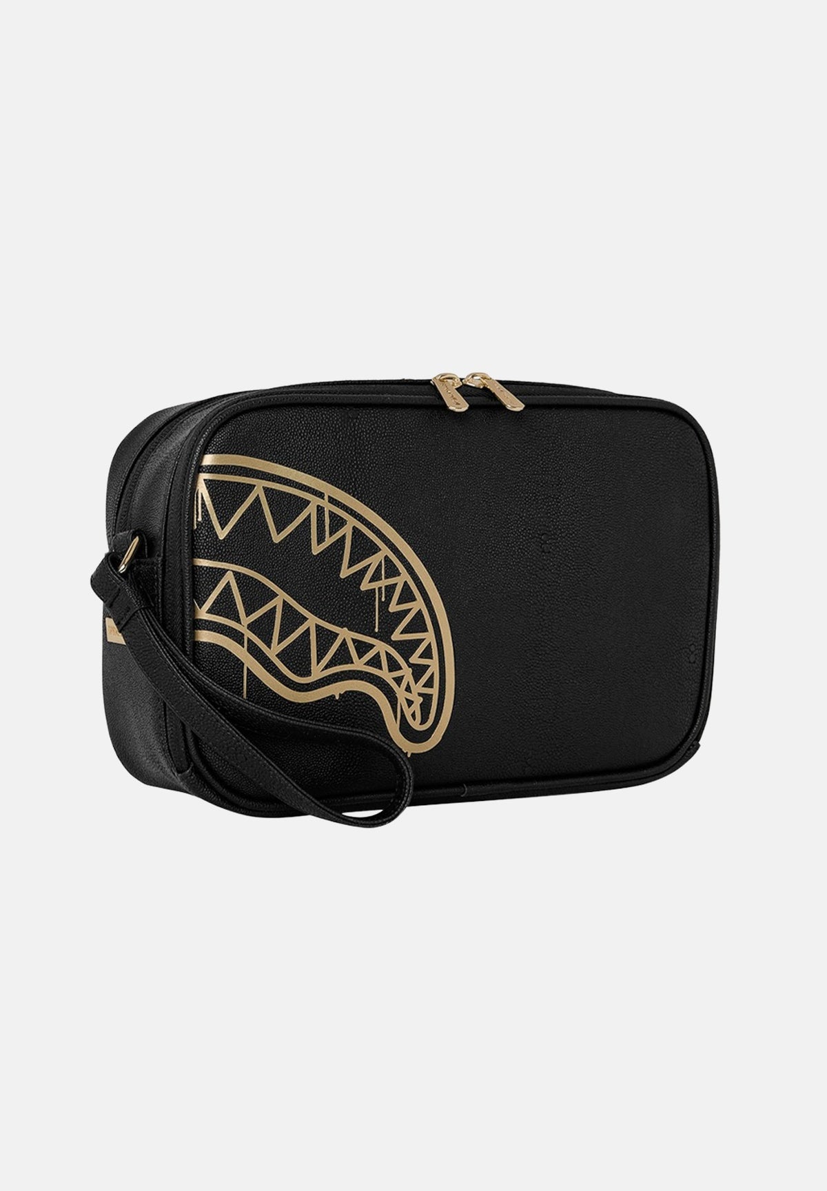 SPRAYGROUND Pochette in eo-pelle That Gold Drap nera per uomo e donna 910B8976NSZ . SPRAYGROUND