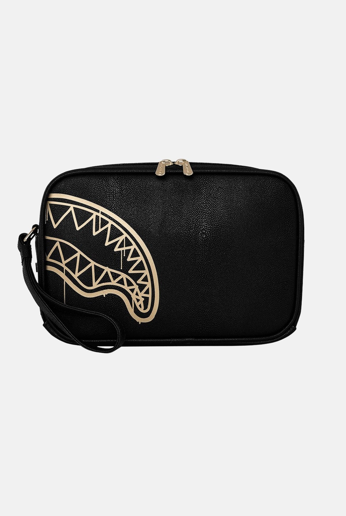SPRAYGROUND Pochette That Gold Drap nera per uomo e donna 910B8976NSZ . SPRAYGROUND