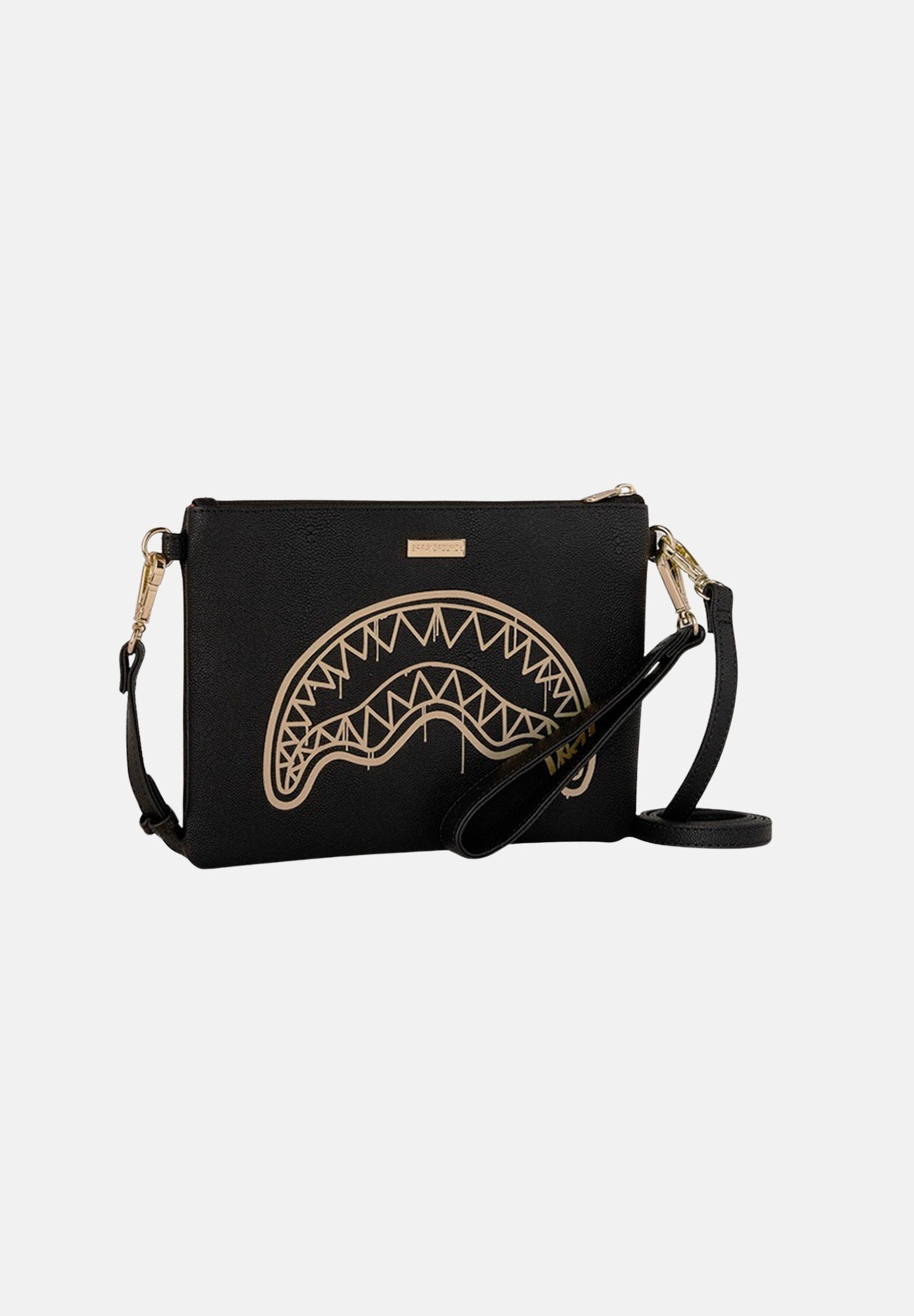 SPRAYGROUND Pochette That Gold Drap nera per uomo e donna 910B8977NSZ . SPRAYGROUND