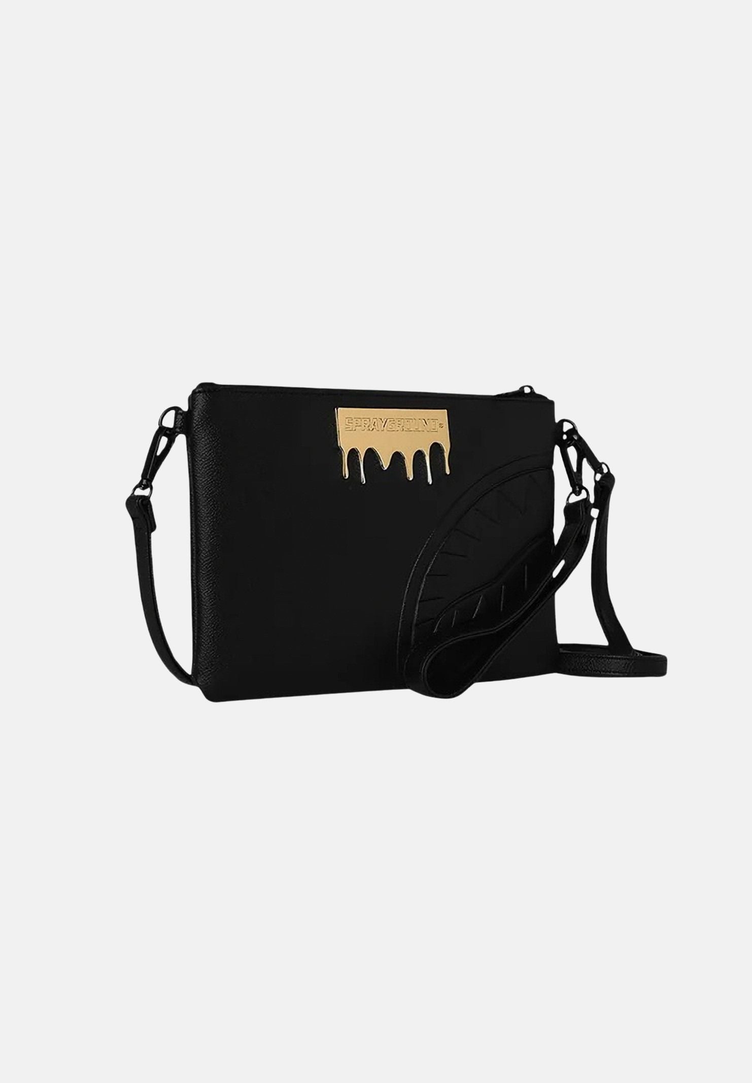 SPRAYGROUND Pochette GOLD BRICK LUX nera per uomo e donna 910B9044NSZ . SPRAYGROUND