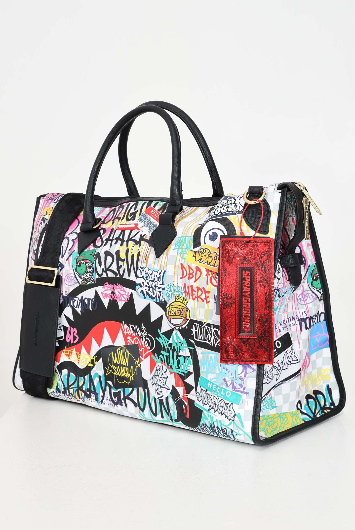 Shopper THE RIZZ CREAM PYRAMID DUFFLE bianca da donna 910D6601NSZ . SPRAYGROUND