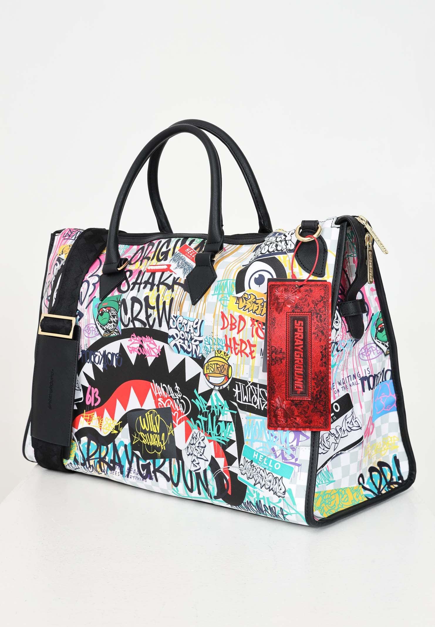 Shopper THE RIZZ CREAM PYRAMID DUFFLE bianca da donna 910D6601NSZ . SPRAYGROUND