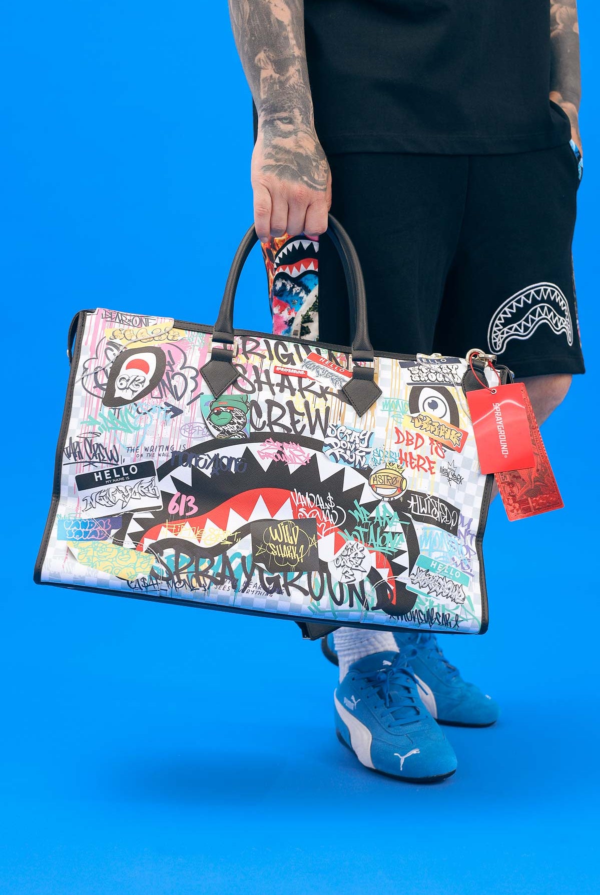 Shopper THE RIZZ CREAM PYRAMID DUFFLE bianca da donna 910D6601NSZ . SPRAYGROUND