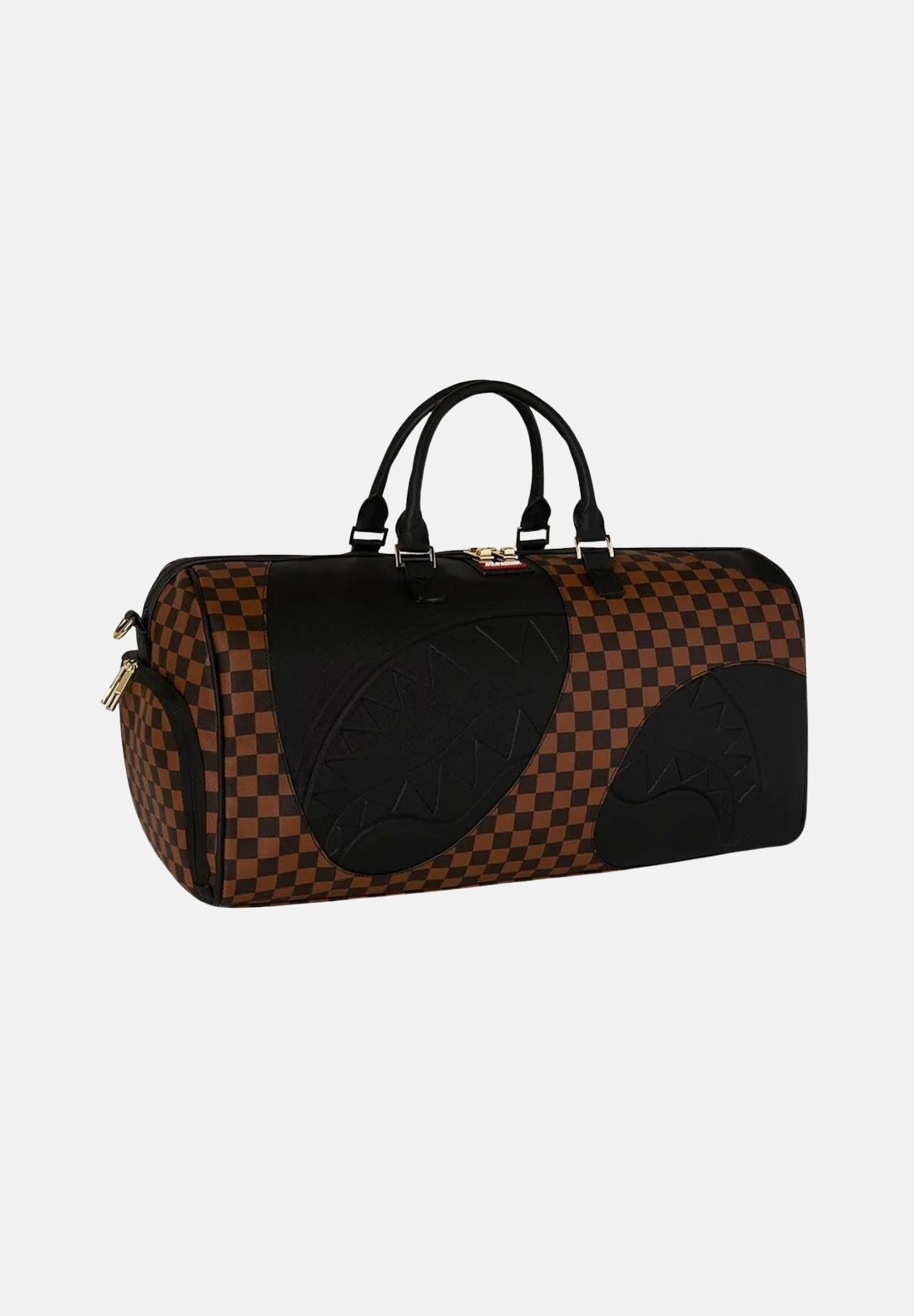 SPRAYGROUND Borsone JETSTREAM BROWN DUFFLE marrone e nero per uomo e donna 910D8285NSZ . SPRAYGROUND