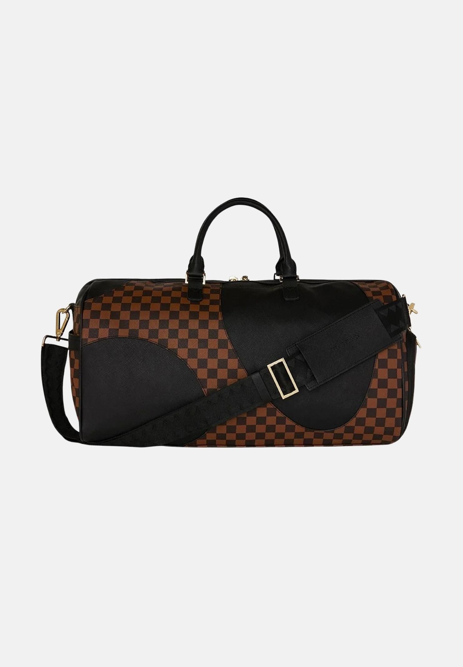 SPRAYGROUND Borsone JETSTREAM BROWN DUFFLE marrone e nero per uomo e donna 910D8285NSZ . SPRAYGROUND