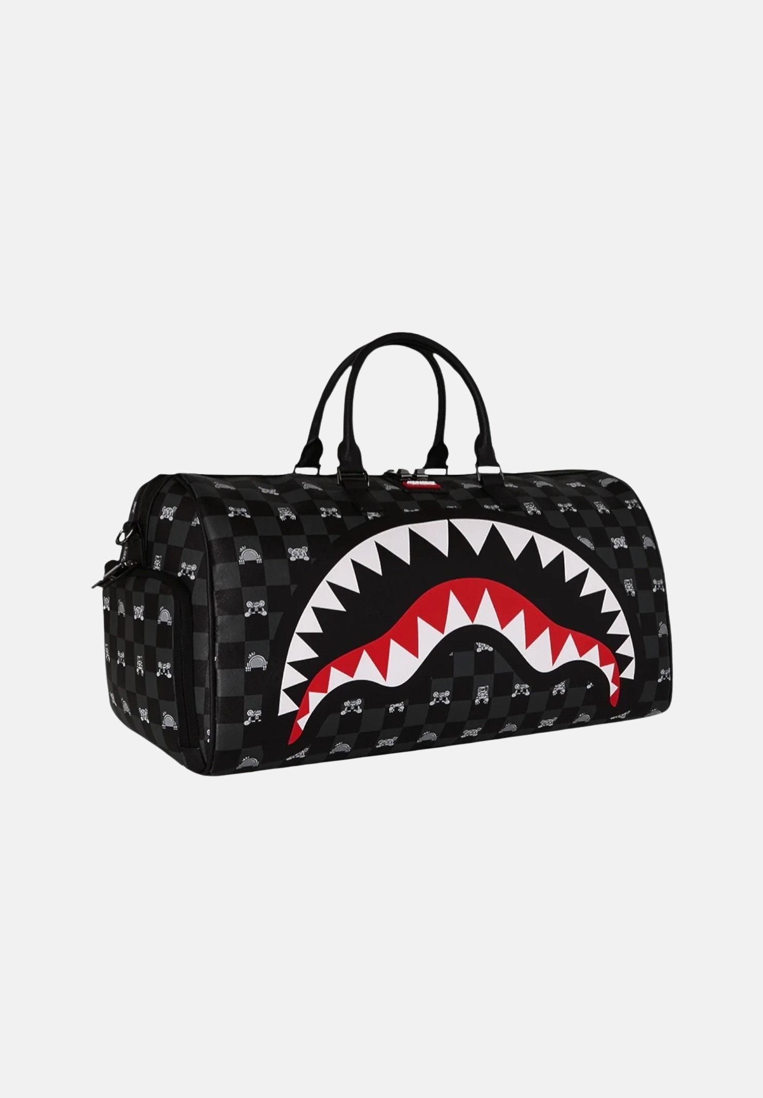 SPRAYGROUND Borsone Gray Peeking Character Check nero per uomo e donna 910D8910NSZ . SPRAYGROUND