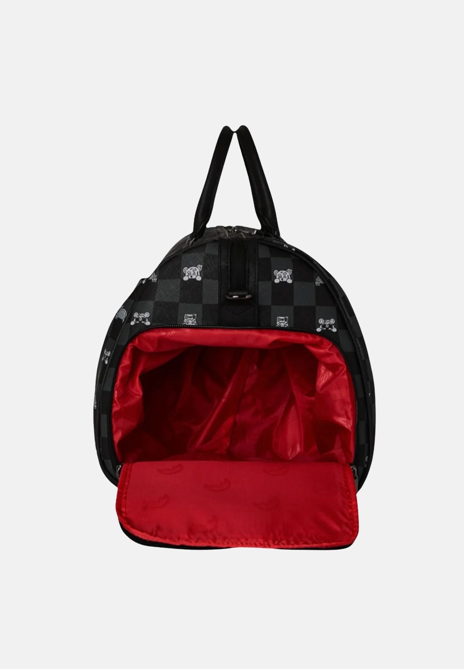 SPRAYGROUND Borsone Gray Peeking Character Check nero per uomo e donna 910D8910NSZ . SPRAYGROUND