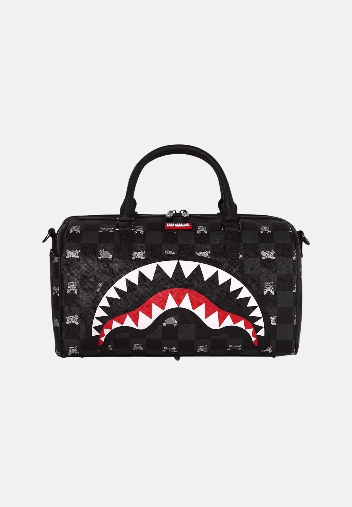 SPRAYGROUND Borsone GRAY PEEKING CHARACTER CHECK nero per uomo e donna 910D8911NSZ . SPRAYGROUND