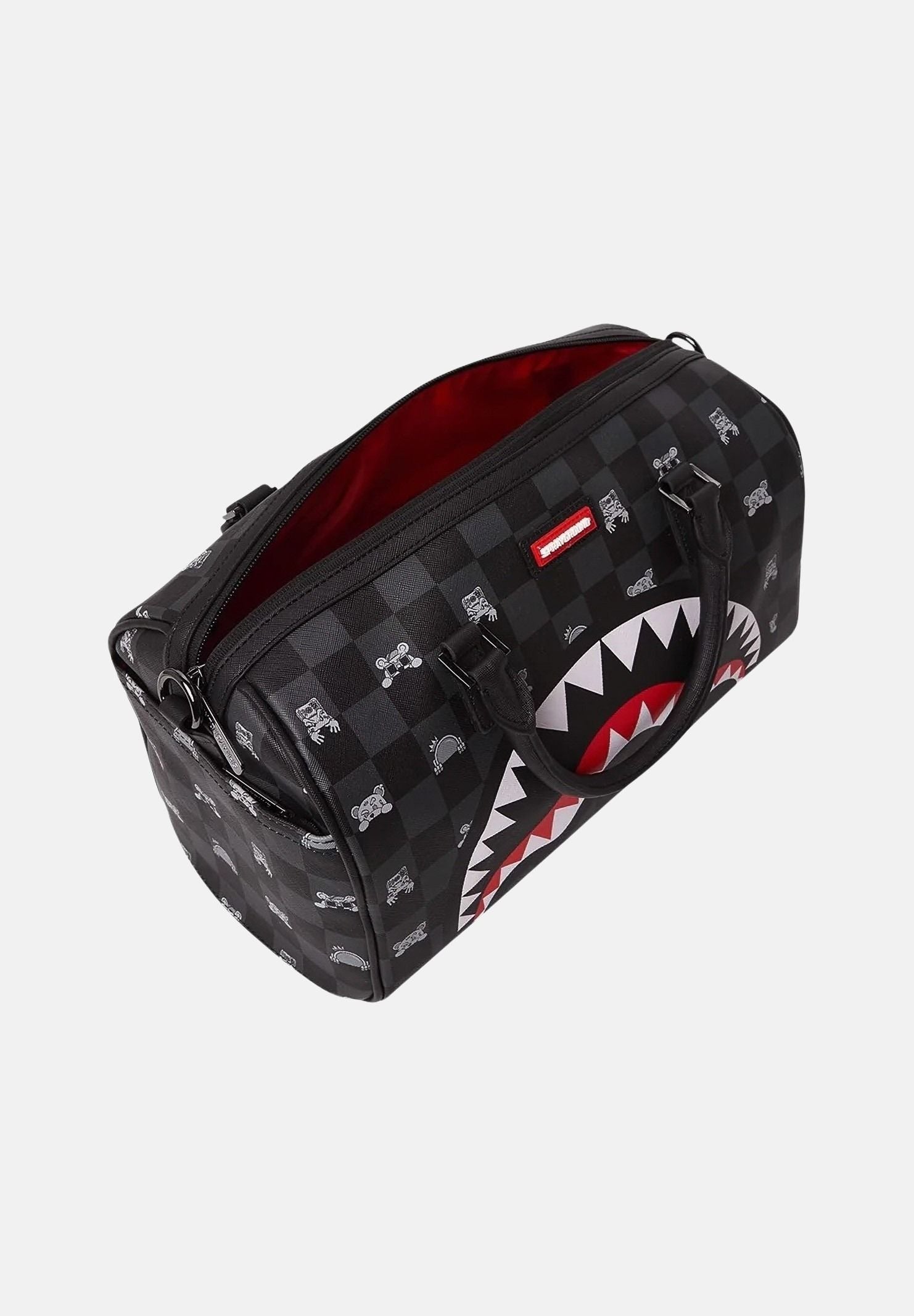 SPRAYGROUND Borsone GRAY PEEKING CHARACTER CHECK nero per uomo e donna 910D8911NSZ . SPRAYGROUND