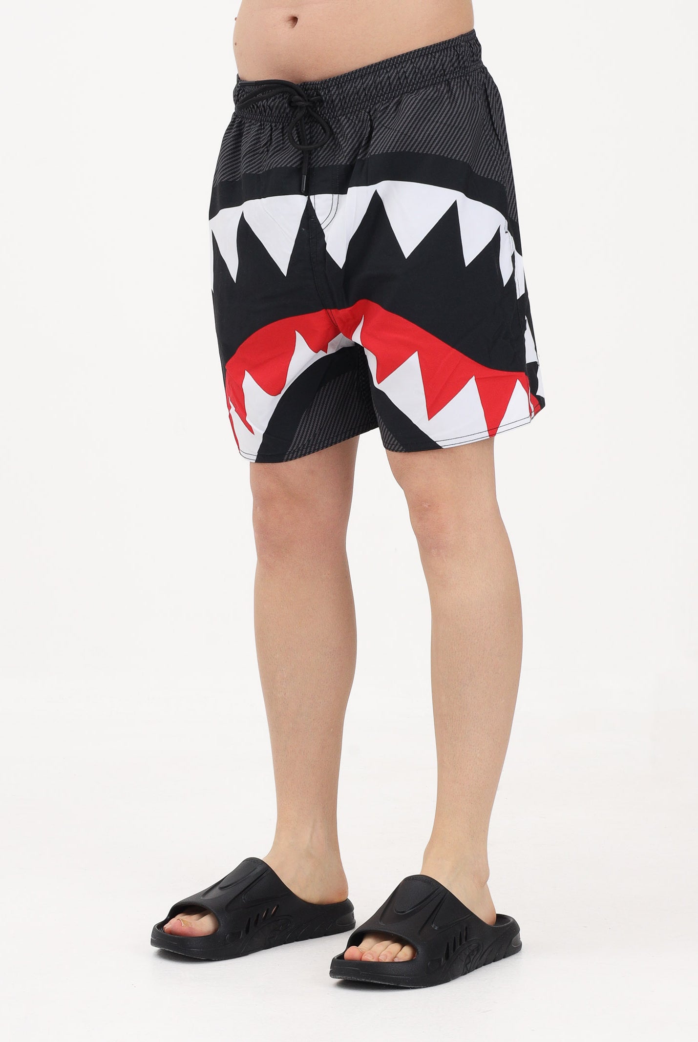 SPRAYGROUND Shorts mare PIXEL MOUTH nero da uomo 910SWM2046 . SPRAYGROUND