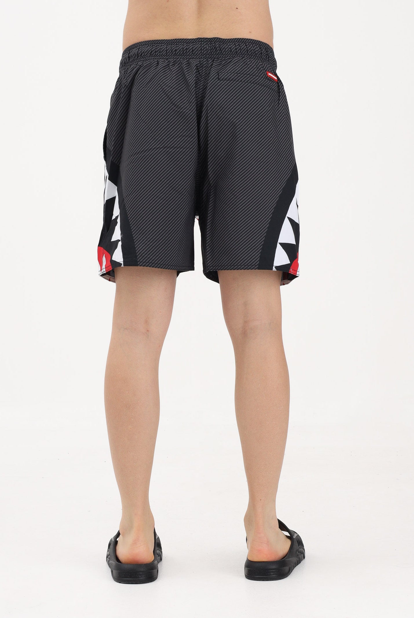 SPRAYGROUND Shorts mare PIXEL MOUTH nero da uomo 910SWM2046 . SPRAYGROUND