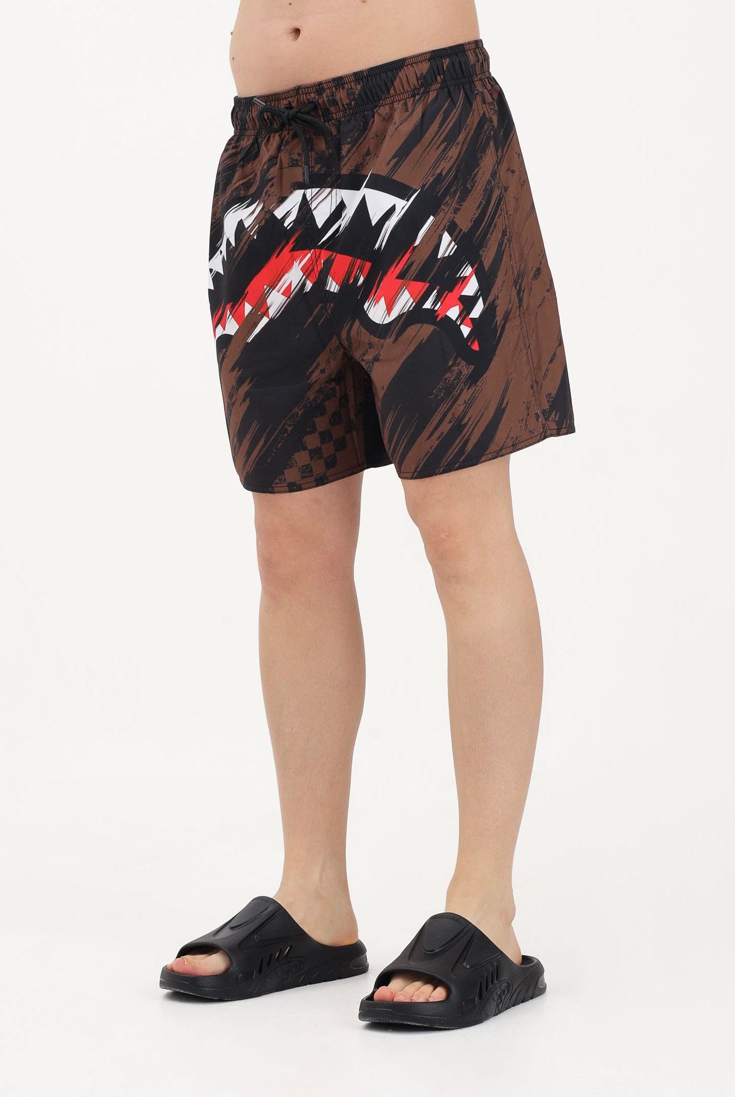 SPRAYGROUND Shorts mare SMEARED marrone e nero da uomo 910SWM2051 . SPRAYGROUND