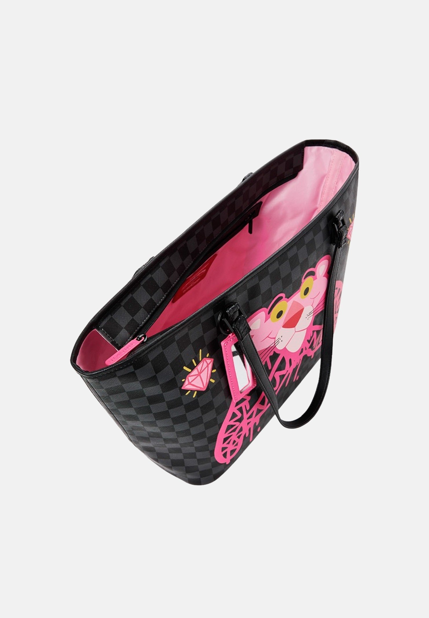 SPRAYGROUND Shopper PINK PANTHER DRIPPY DIAMONDS nera da donna 910T8960NSZ . SPRAYGROUND