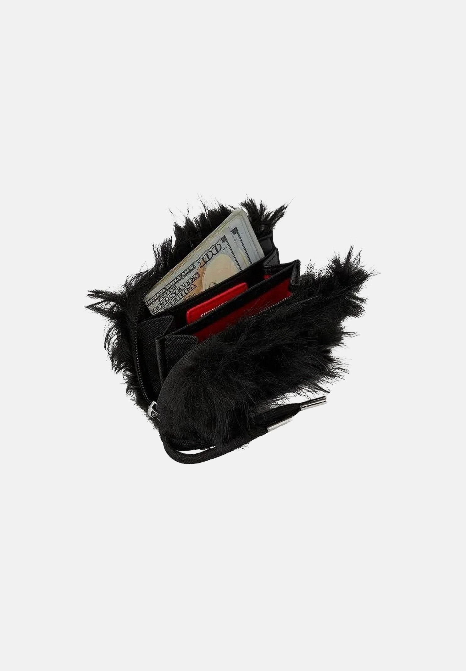 SPRAYGROUND Portafogli FUR CRAY BLACK WALLET nero da donna 910W8210NSZ . SPRAYGROUND