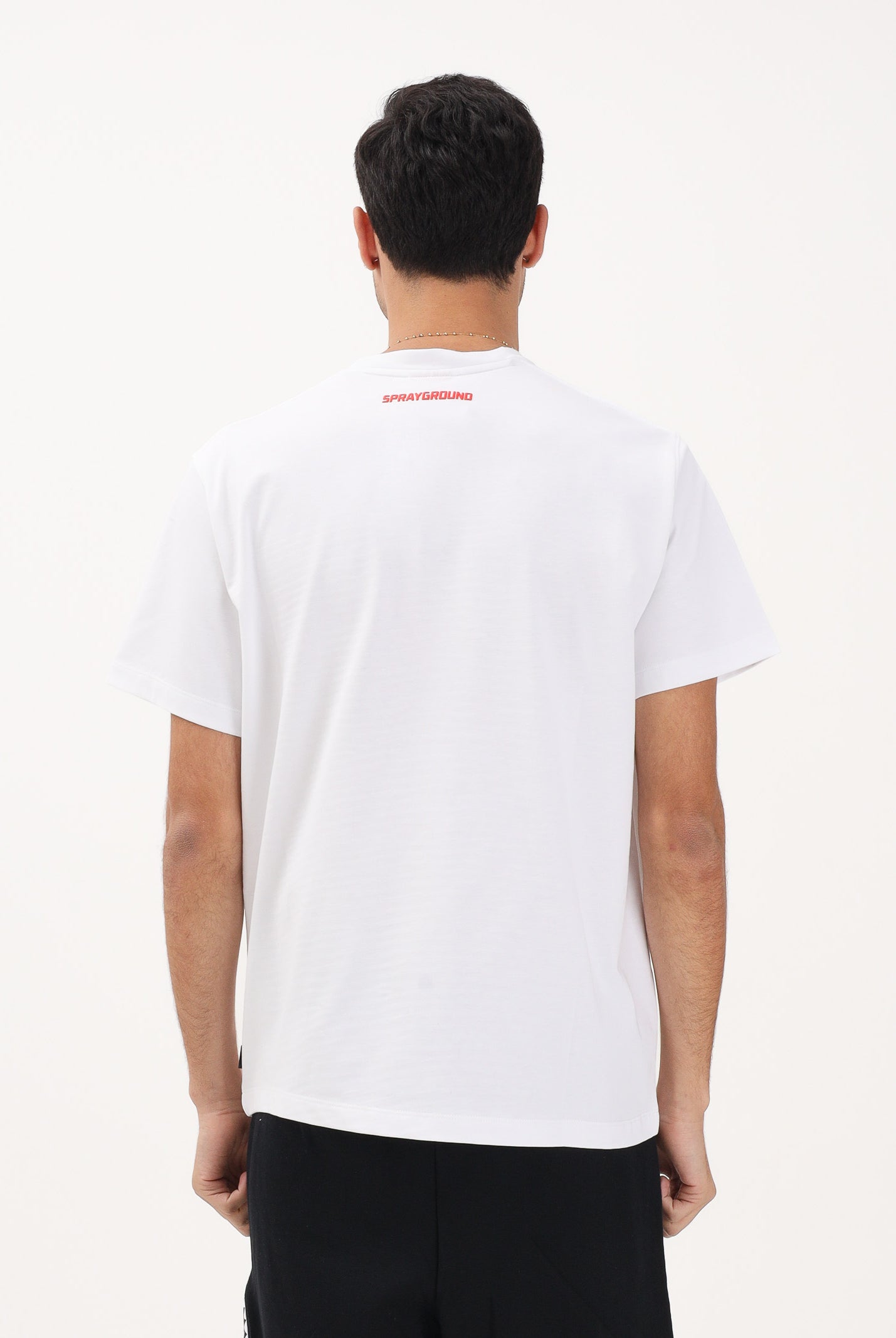 SPRAYGROUND T-shirt a manica corta bianca da uomo con stampa SP848WHT . SPRAYGROUND