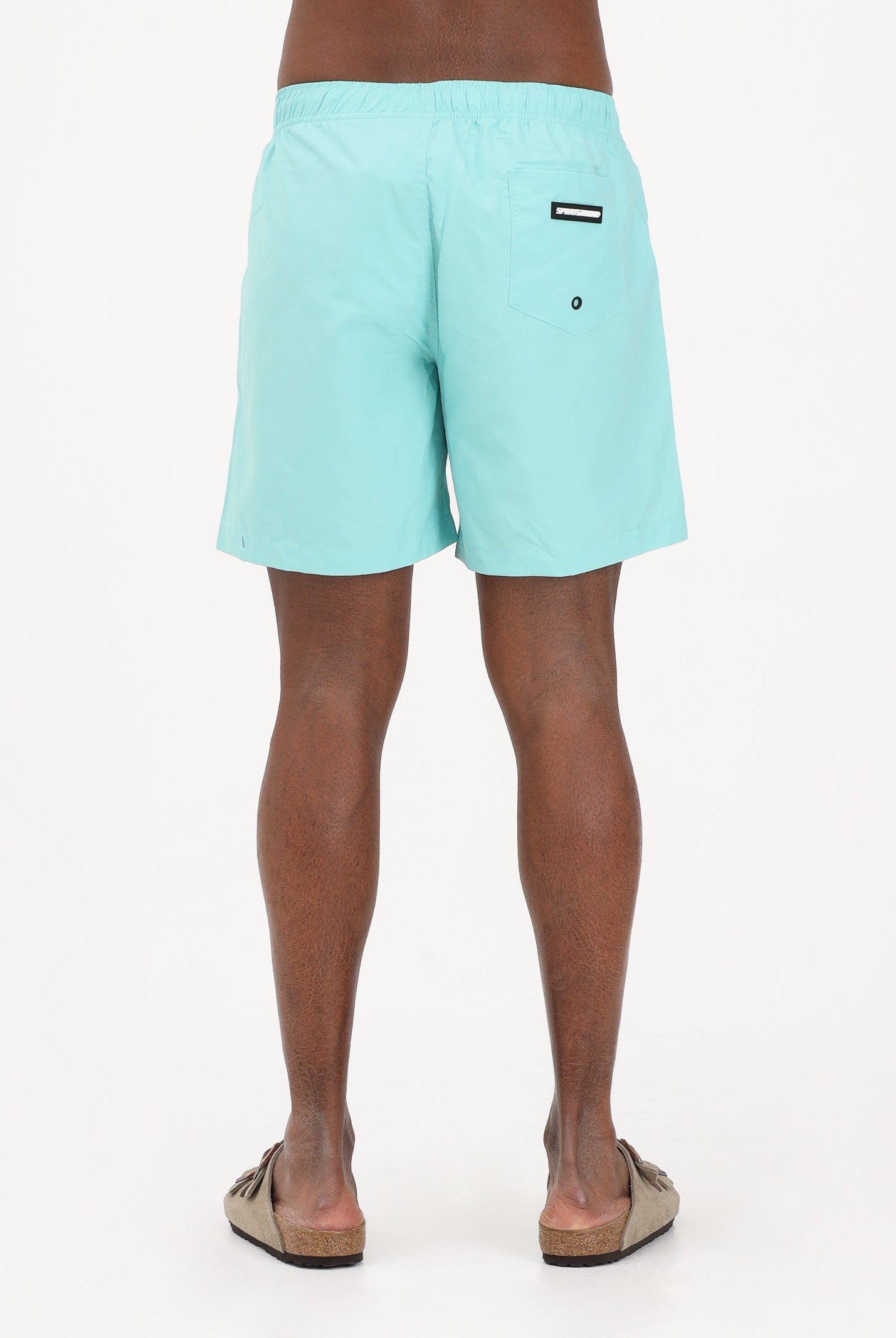 SPRAYGROUND Shorts mare verde acqua da uomo con patch shark SP925AQUA . SPRAYGROUND