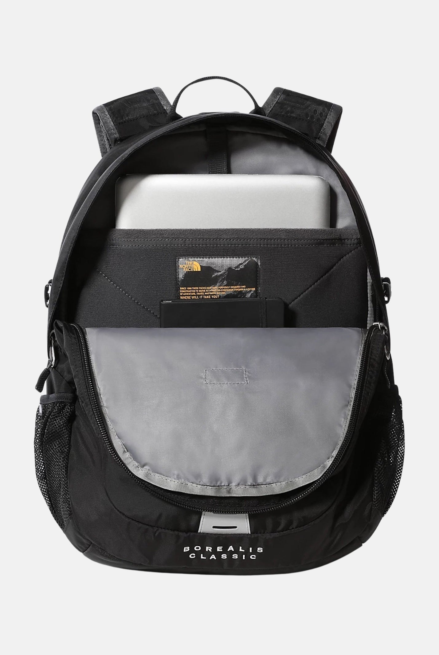 Zaino Borealis Classic nero per uomo e donna con zip e lacci NF00CF9CKT01 KT01 THE NORTH FACE