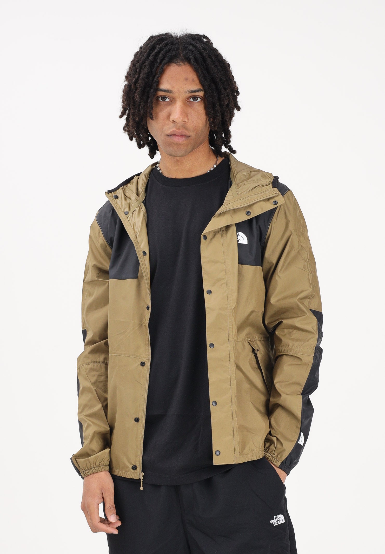 THE NORTH FACE Giacca a vento Reign On kiwi e nero da uomo NF0A5IG32EL1 . THE NORTH FACE