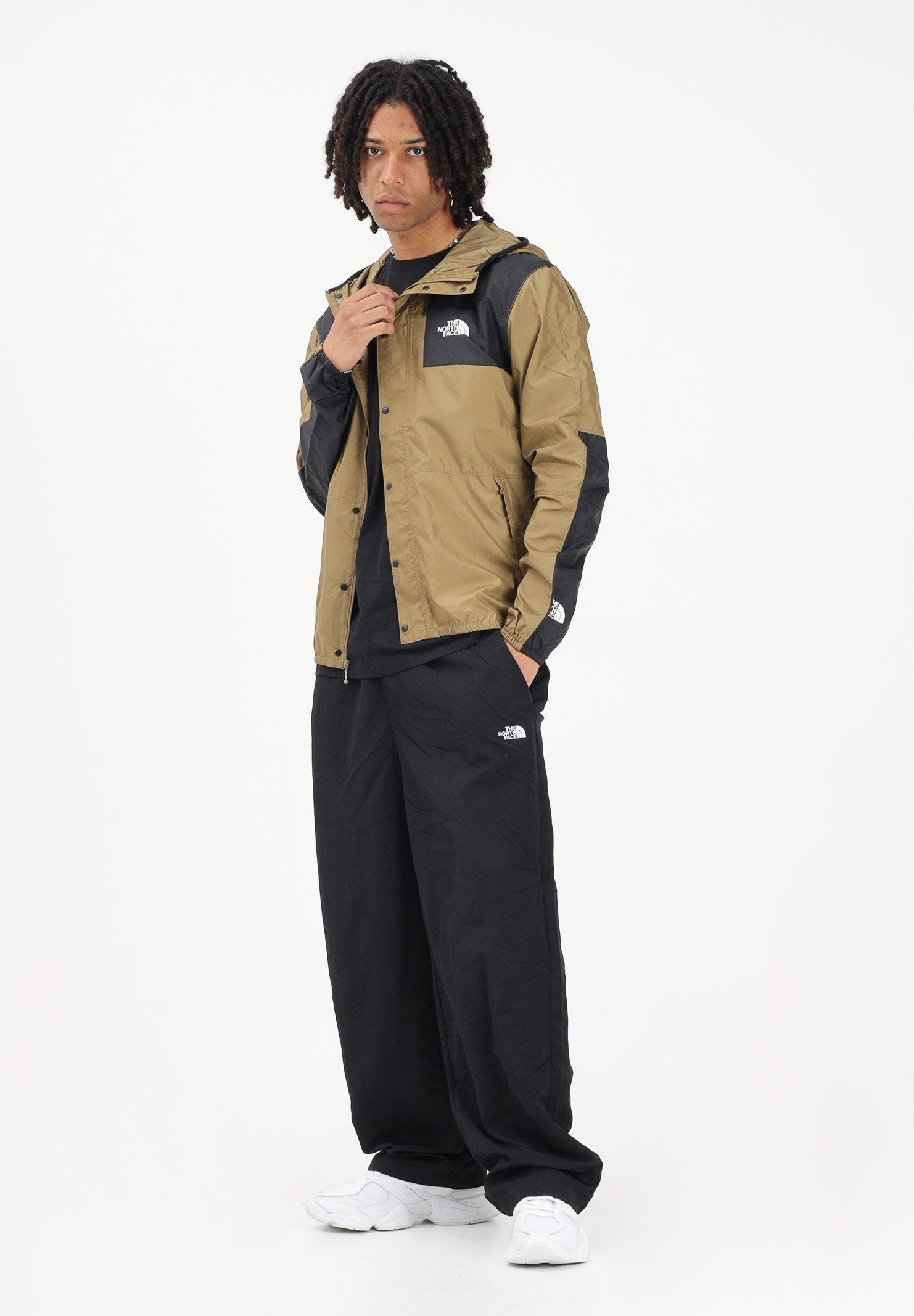 THE NORTH FACE Giacca a vento Reign On kiwi e nero da uomo NF0A5IG32EL1 . THE NORTH FACE