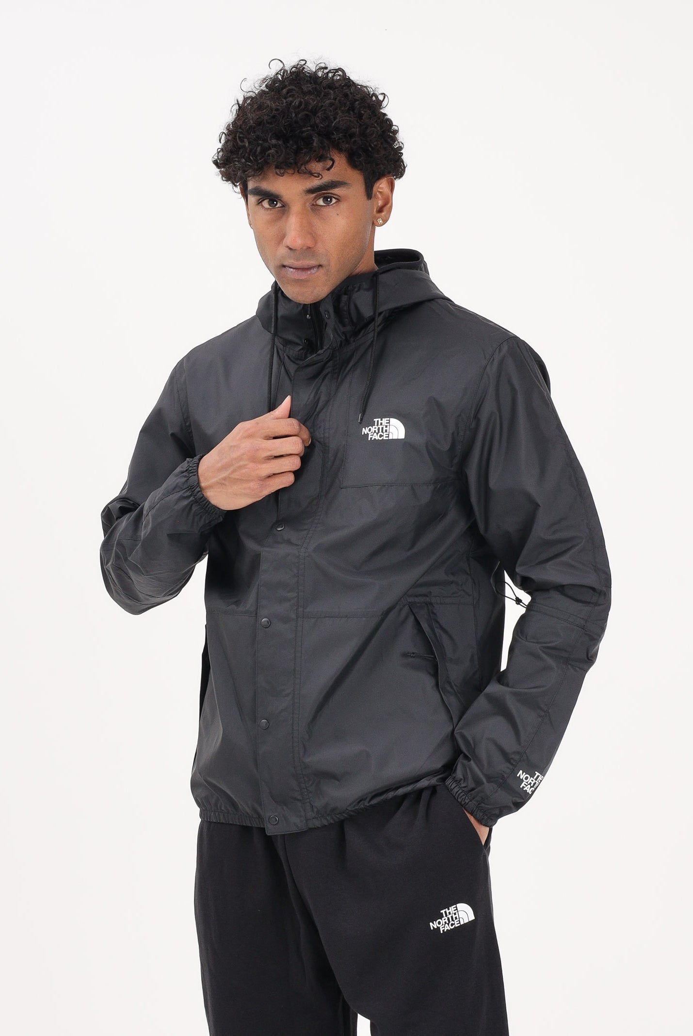 THE NORTH FACE Giacca a vento Seasonal Mountain Jacket nera da uomo NF0A5IG34H01 . THE NORTH FACE