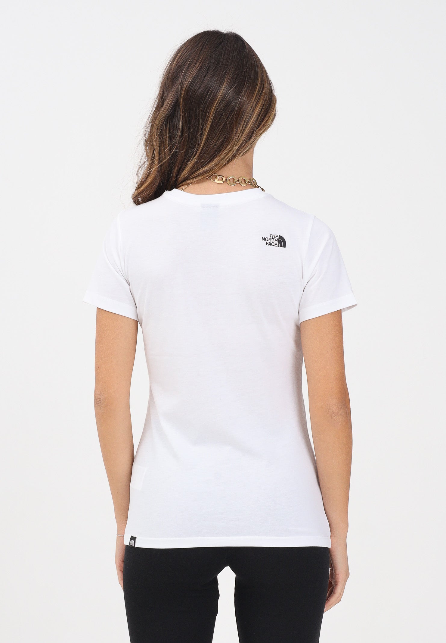 THE NORTH FACE T-shirt a manica corta Simple Dome bianca da donna NF0A87NHFN41 . THE NORTH FACE
