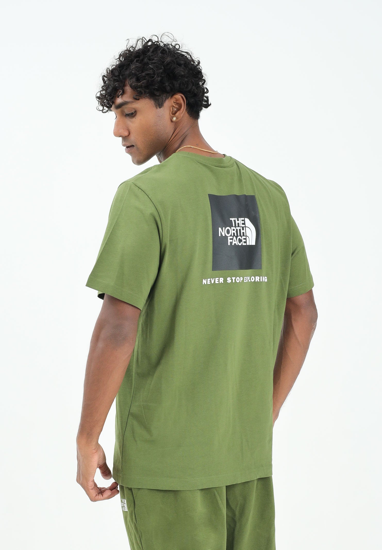 THE NORTH FACE T-shirt a manica corta NSE Reflective Box verde da uomo NF0A87NPDIW1 . THE NORTH FACE