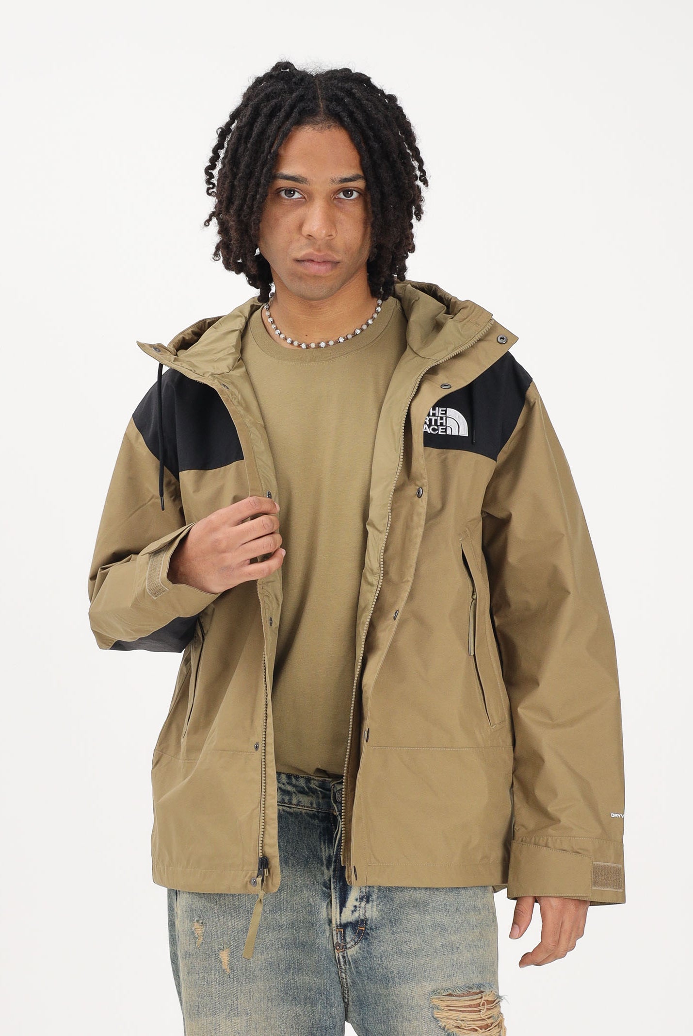 THE NORTH FACE Giacca a vento Reign On kiwi e nero da uomo NF0A8B5GKAL1 . THE NORTH FACE