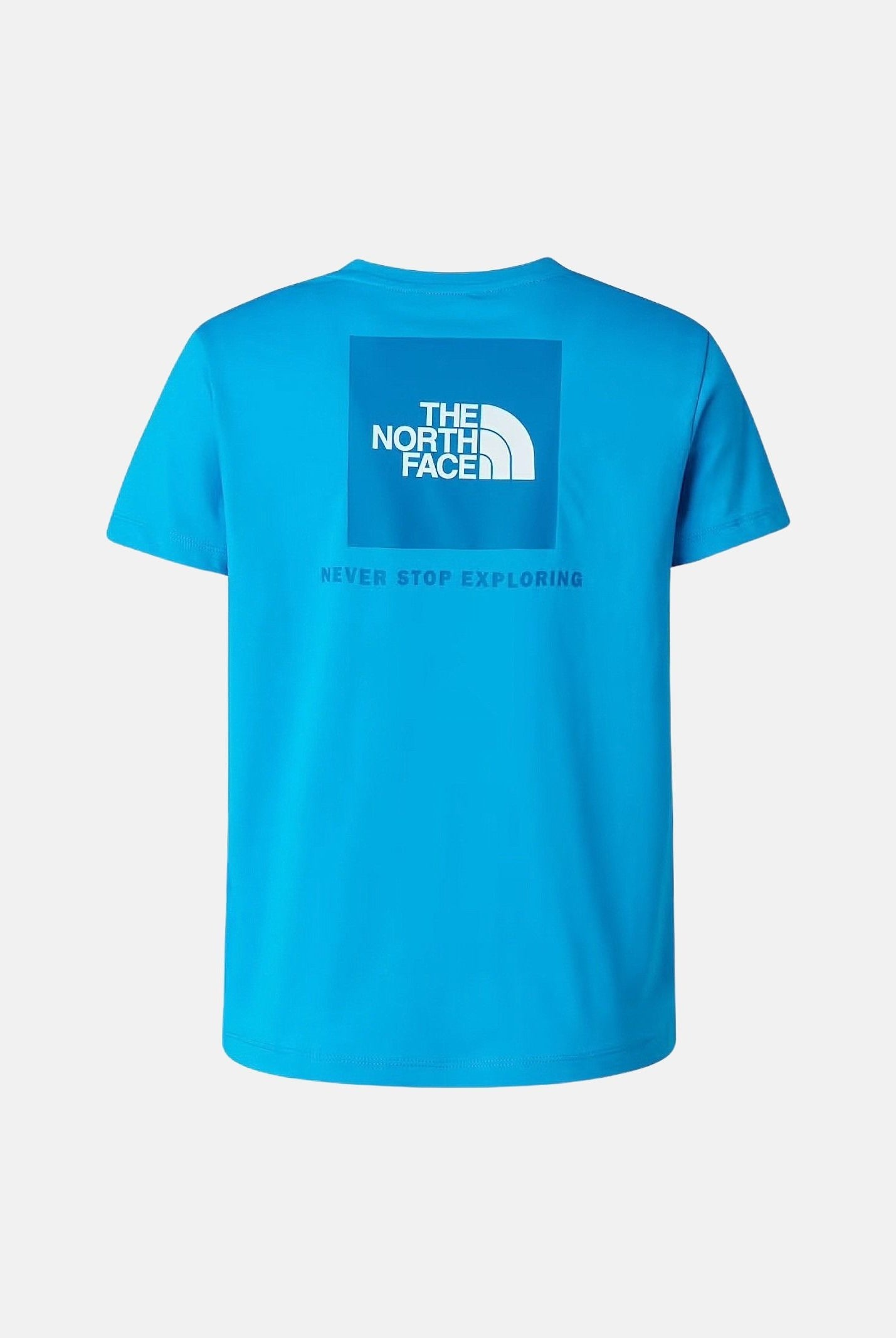 THE NORTH FACE T-shirt a manica corta Box NSE azzurra per bambino e bambina NF0A8EFND7R1 . THE NORTH FACE