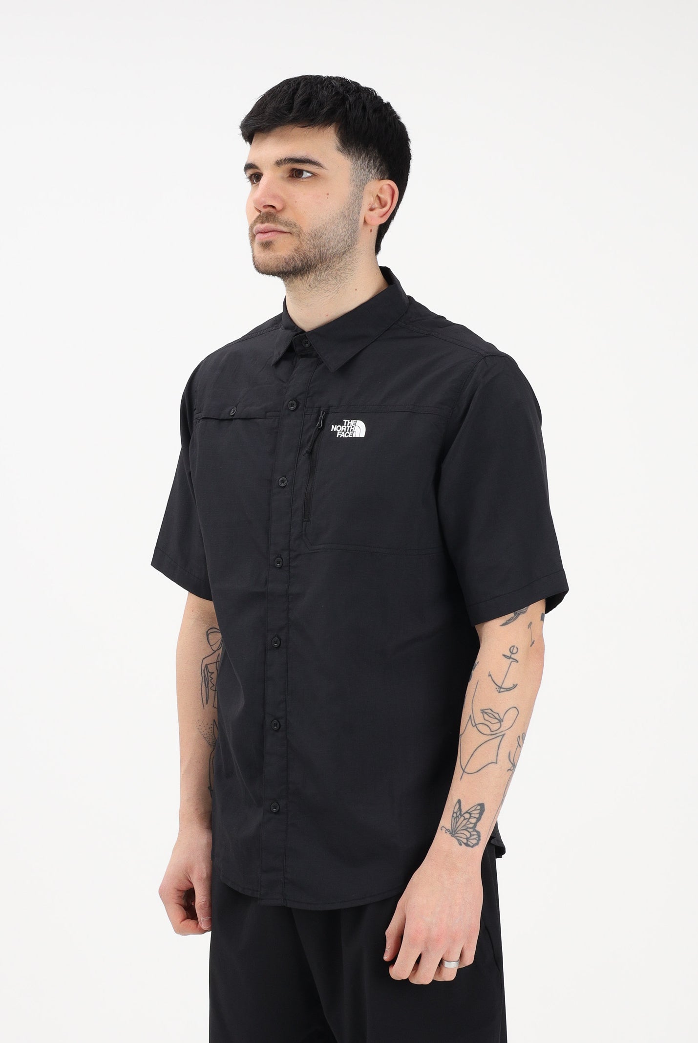THE NORTH FACE Camicia a manica corta nera da uomo NF0A8FU6JK31 . THE NORTH FACE