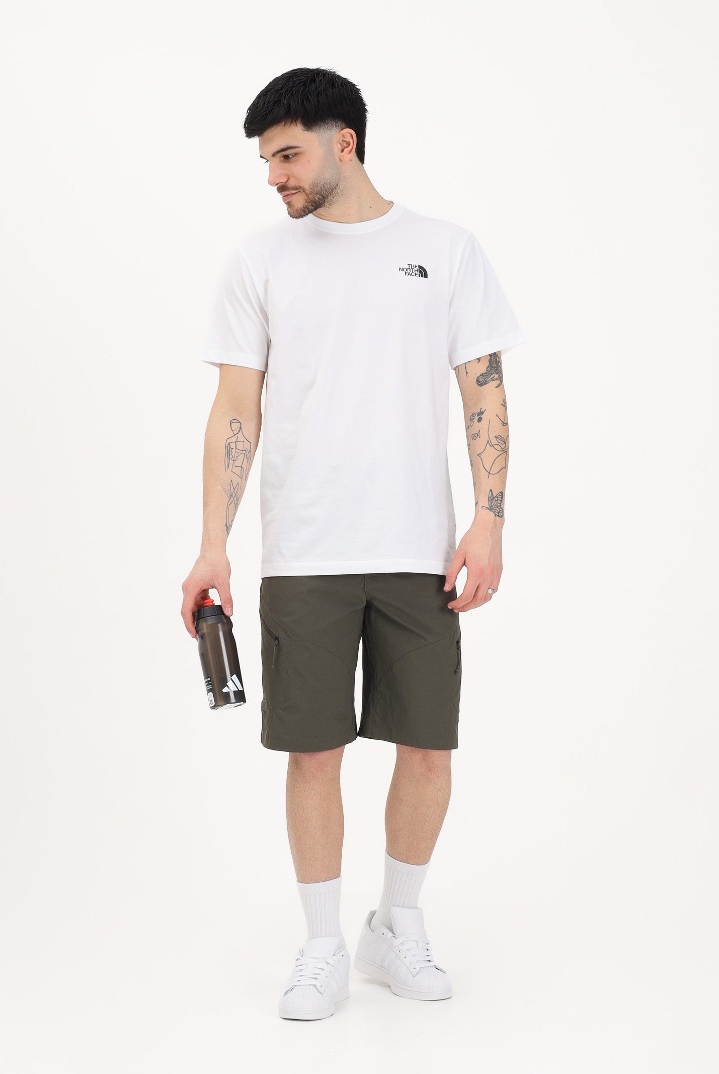 THE NORTH FACE Shorts Exploration verde militare da uomo NF0A8FU921L1 . THE NORTH FACE