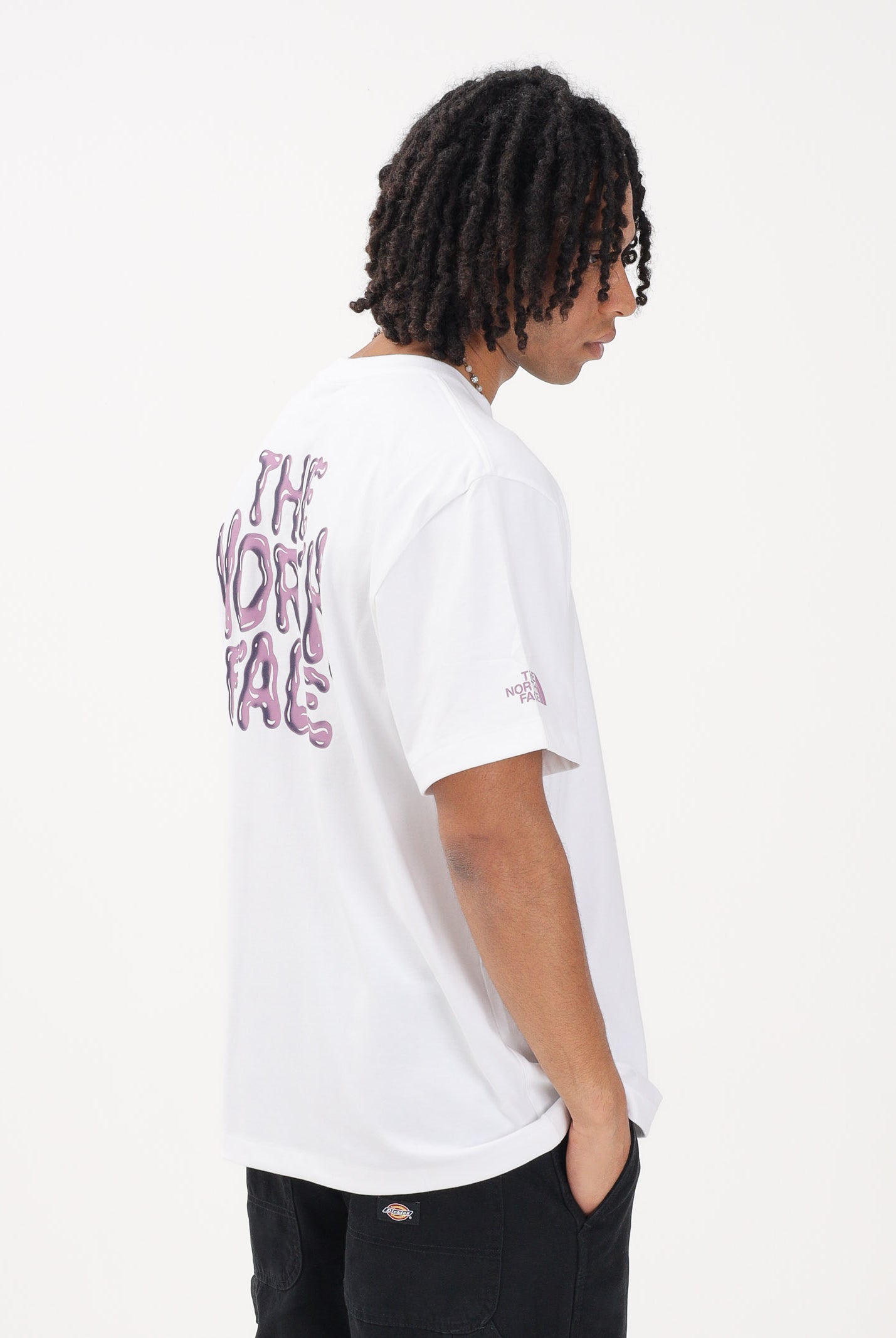 THE NORTH FACE T-shirt a manica corta Drip Logo Relaxed bianca da uomo NF0A8GABFN41 . THE NORTH FACE