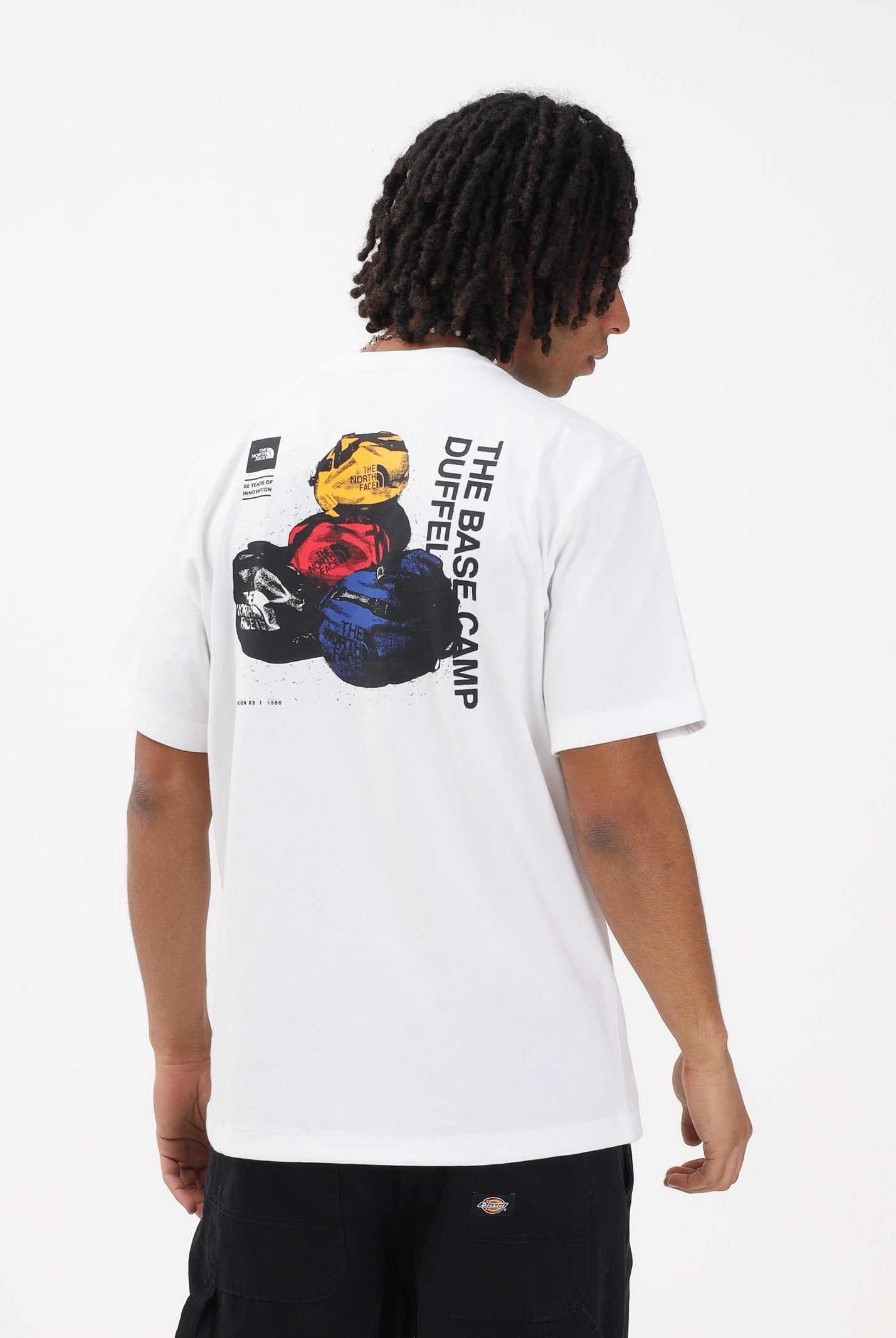 THE NORTH FACE T-shirt a manica corta BCD CELEBRATION bianca da uomo NF0A8GAQFN41 . THE NORTH FACE