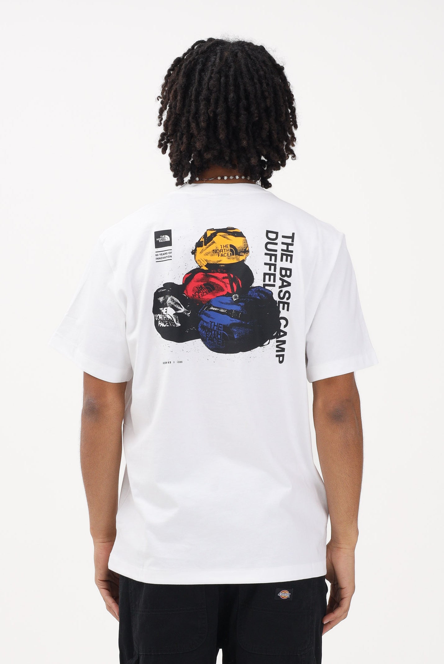 THE NORTH FACE T-shirt a manica corta BCD CELEBRATION bianca da uomo NF0A8GAQFN41 . THE NORTH FACE