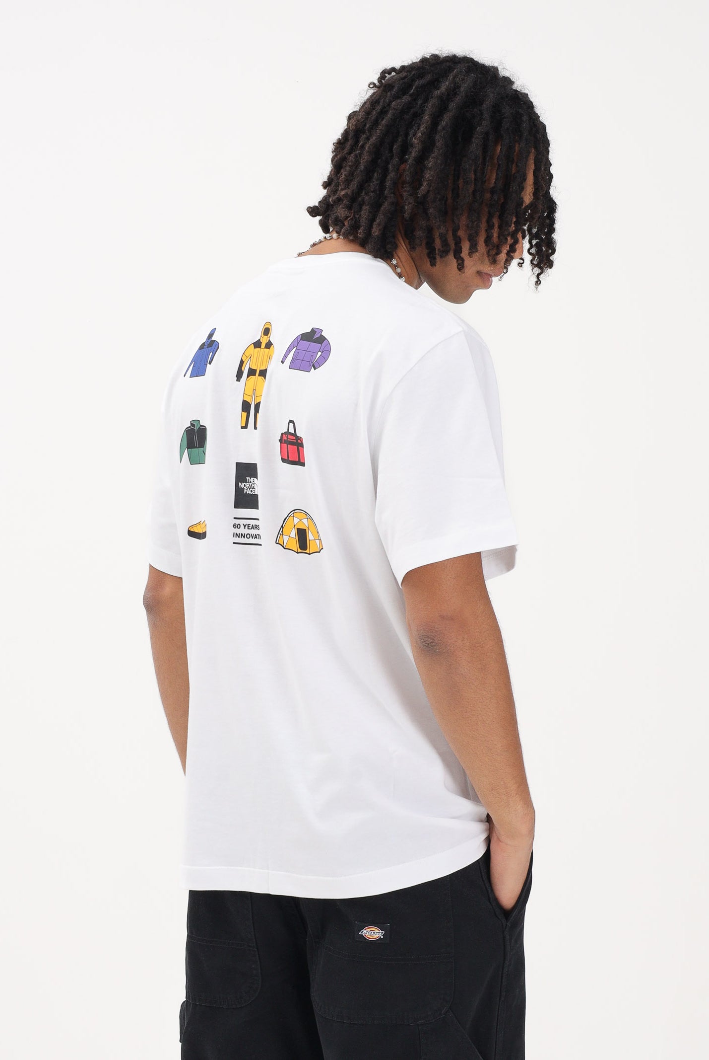 THE NORTH FACE T-shirt a manica corta Icon Celebration Regular bianca da uomo NF0A8GASFN41 . THE NORTH FACE