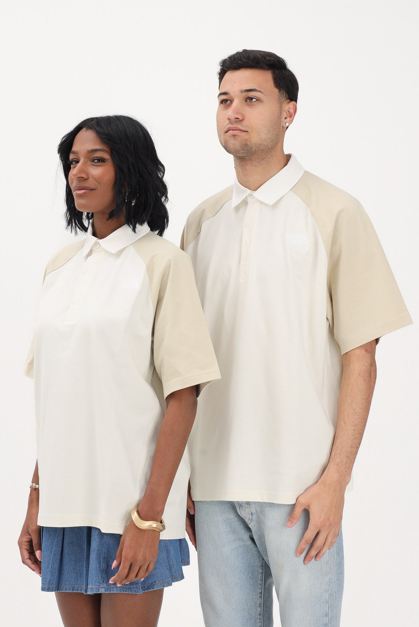 THE NORTH FACE Polo a manica corta Rugby beige per uomo e donna NF0A8GAVJN51 . THE NORTH FACE