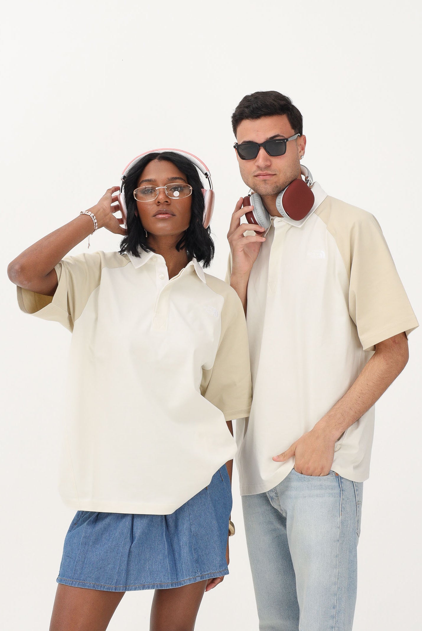 THE NORTH FACE Polo a manica corta Rugby beige per uomo e donna NF0A8GAVJN51 . THE NORTH FACE