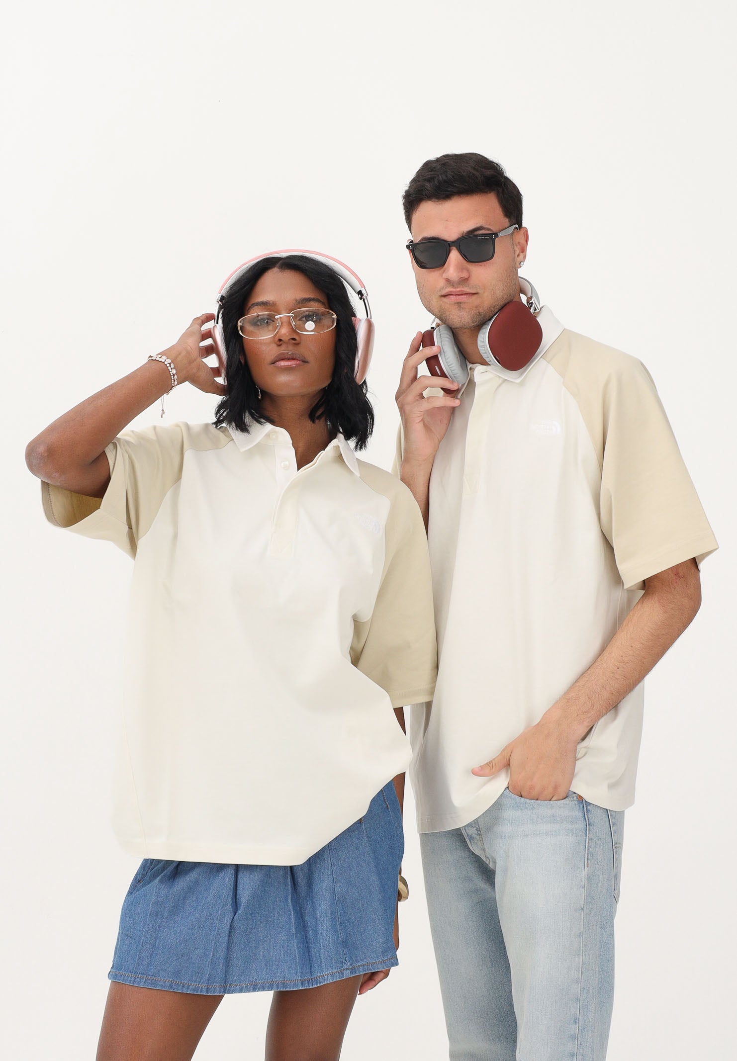 THE NORTH FACE Polo a manica corta Rugby beige per uomo e donna NF0A8GAVJN51 . THE NORTH FACE