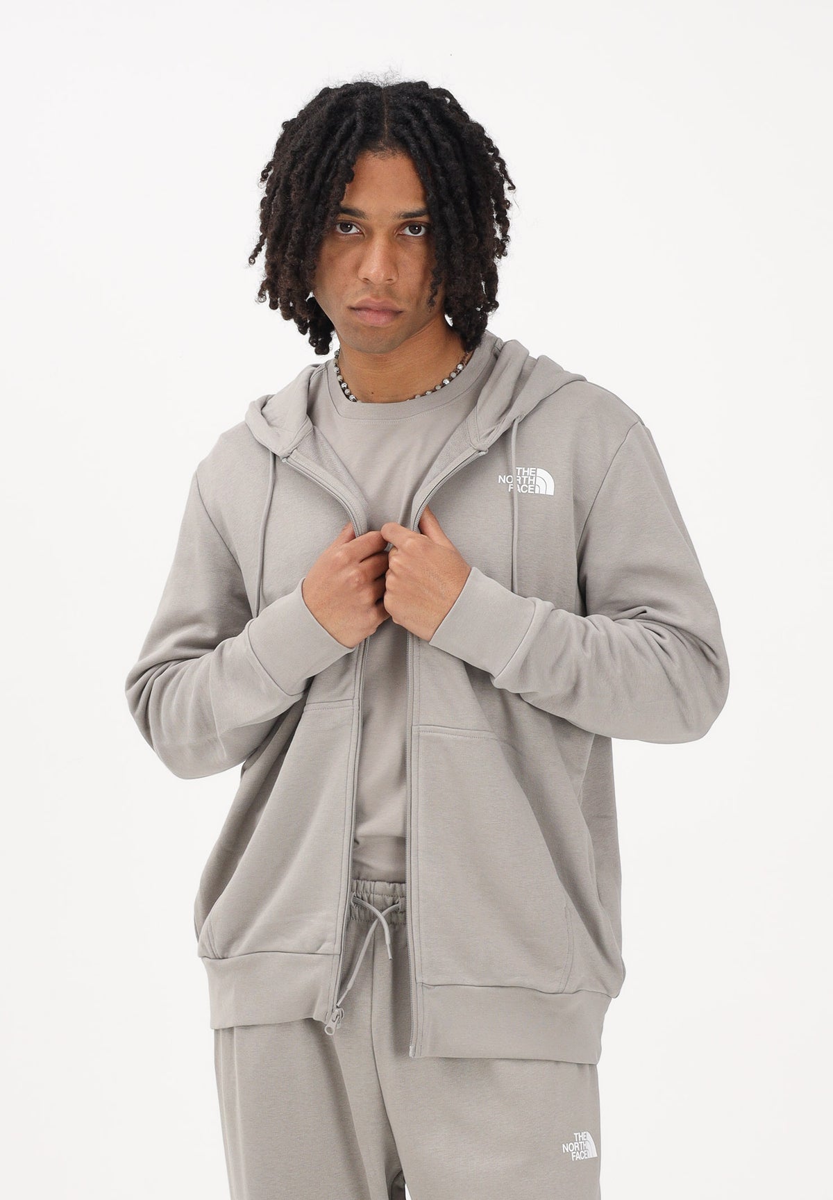 THE NORTH FACE Felpa con zip Simple Dome Light Regular fango da uomo NF0A8GQ72MB1 . THE NORTH FACE