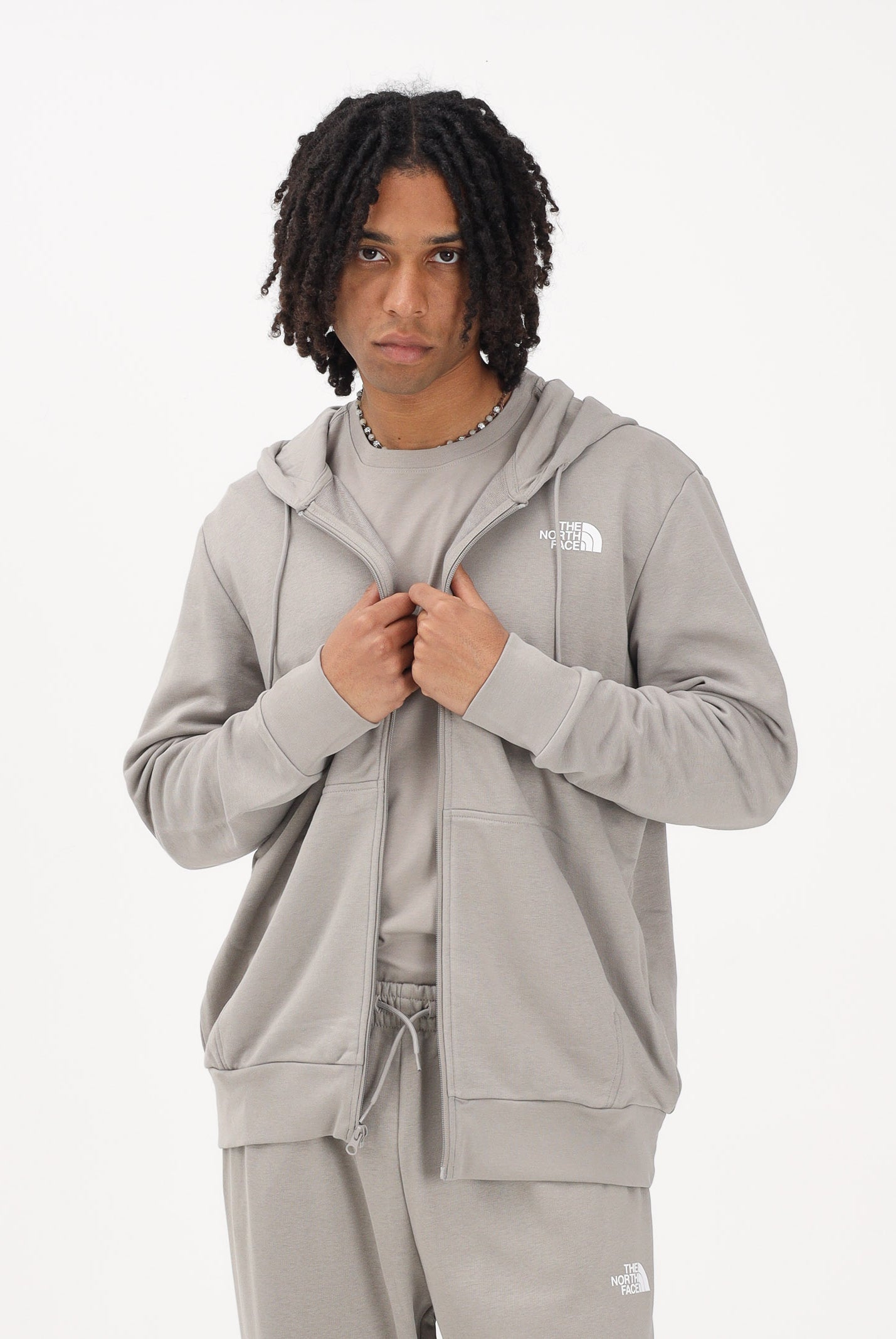 THE NORTH FACE Felpa con zip Simple Dome Light Regular fango da uomo NF0A8GQ72MB1 . THE NORTH FACE