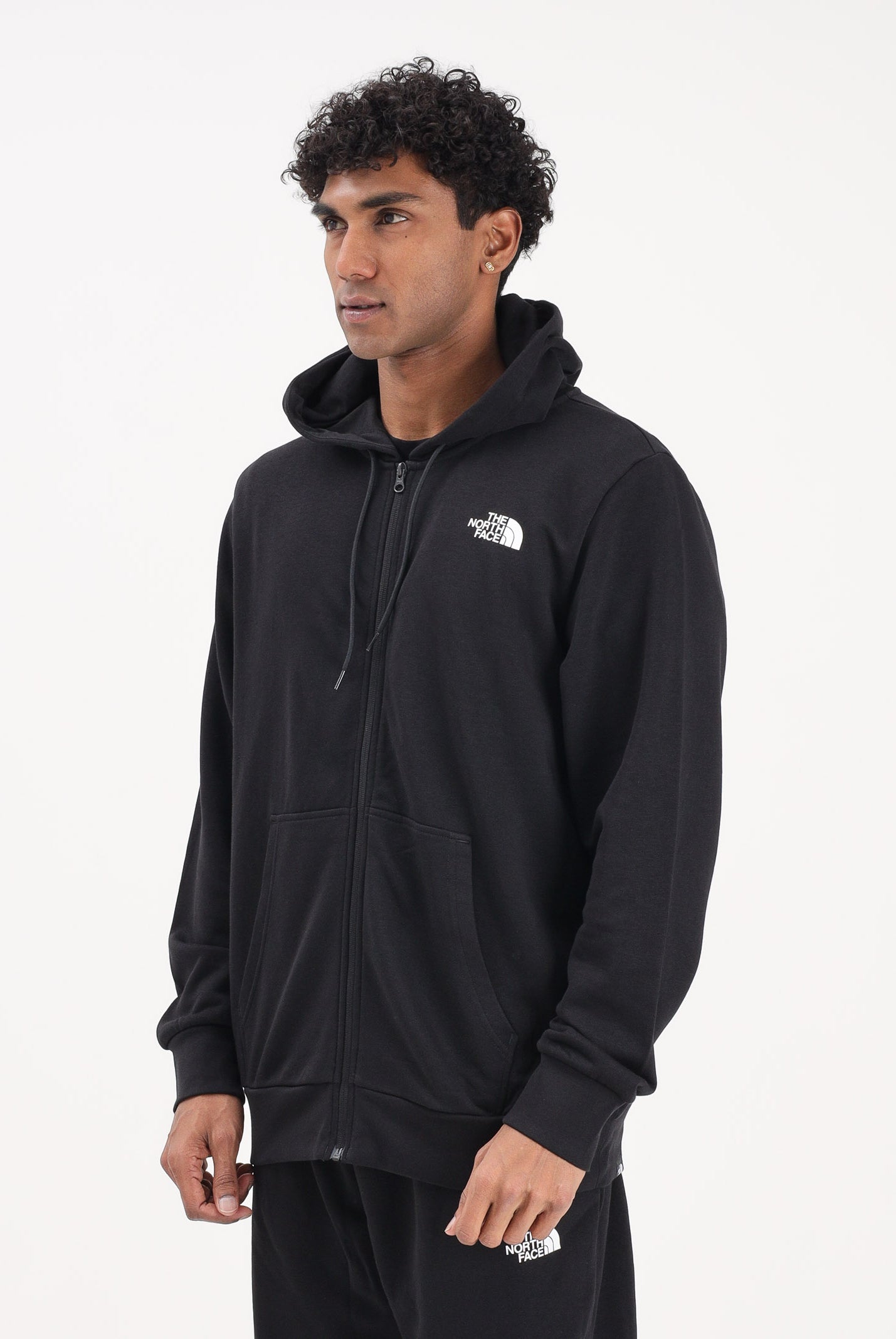 THE NORTH FACE Felpa con zip Simple Dome Light Regular nera da uomo NF0A8GQ7JK31 . THE NORTH FACE