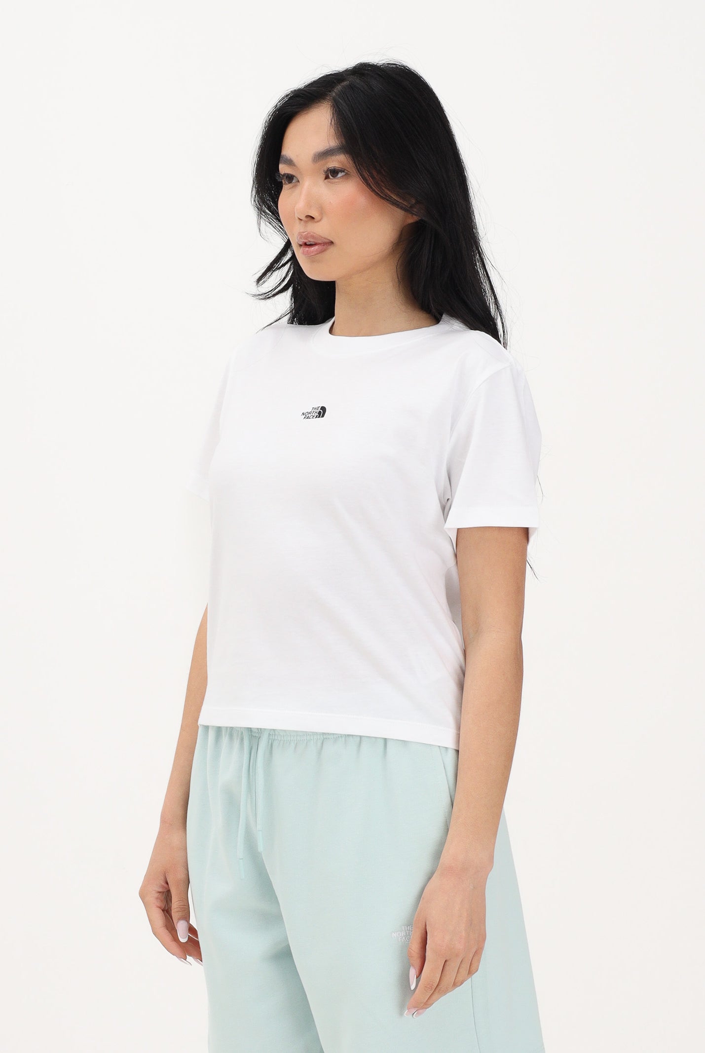 THE NORTH FACE T-shirt a manica corta Essential Regular Cutie bianca da donna NF0A8GR1FN41 . THE NORTH FACE