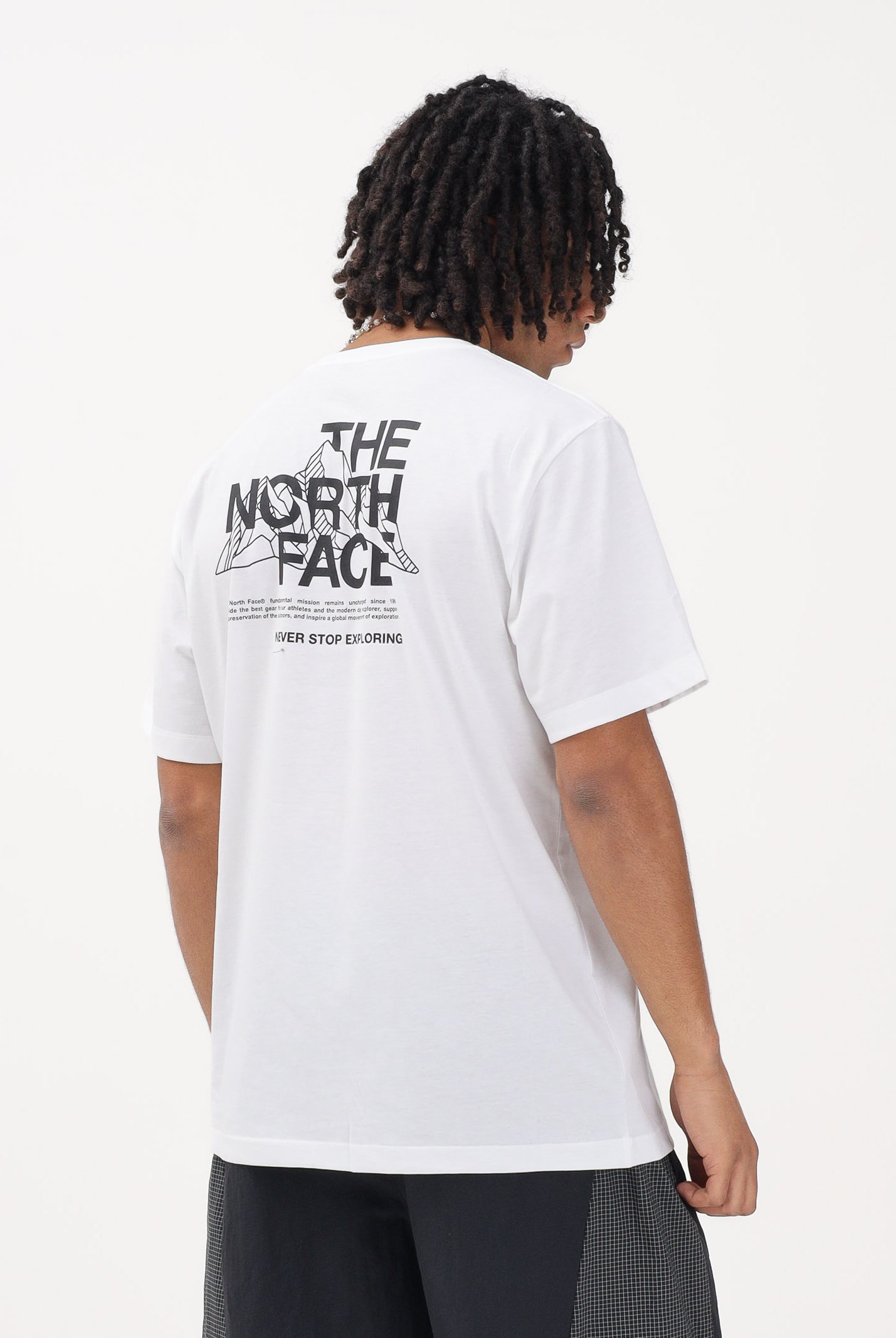 THE NORTH FACE T-shirt a manica corta Mountain Sketch bianca da uomo NF0A8GUZFN41 . THE NORTH FACE