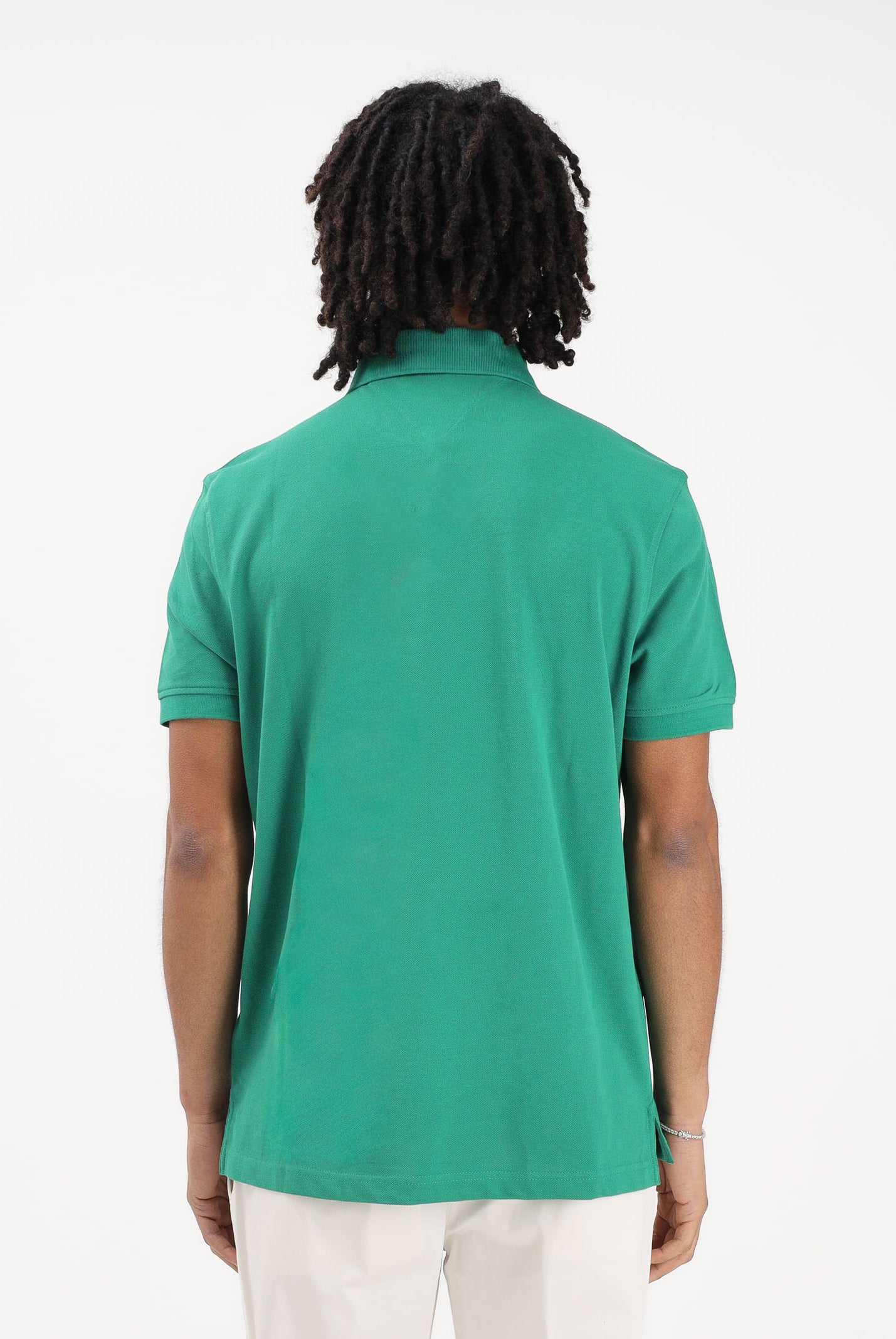 TOMMY HILFIGER Polo a manica corta verde da uomo MW0MW17770 L4F TOMMY HILFIGER