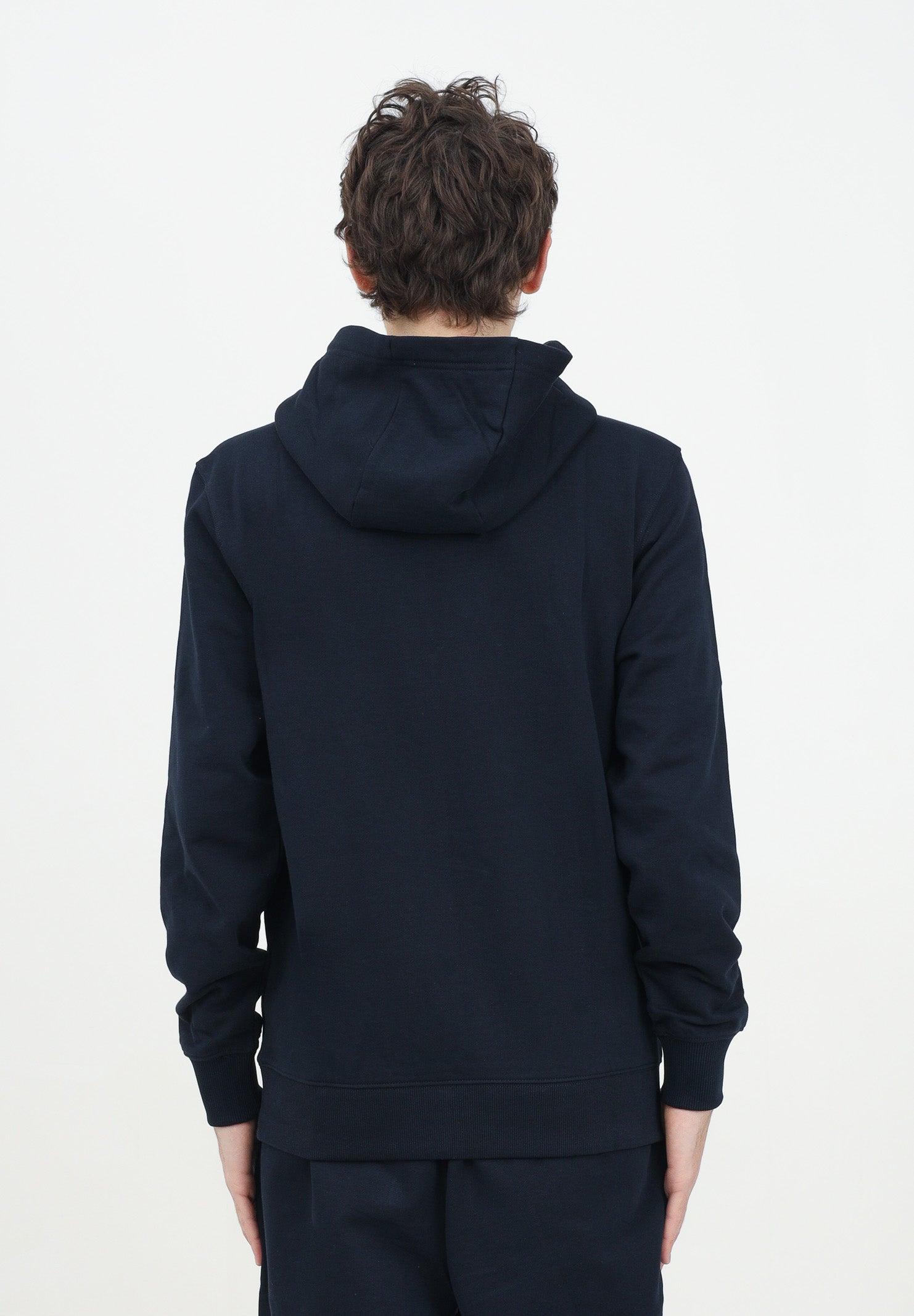 TOMMY HILFIGER Felpa con cappuccio blu da uomo rifinita da logo MW0MW37235 DW5 TOMMY HILFIGER