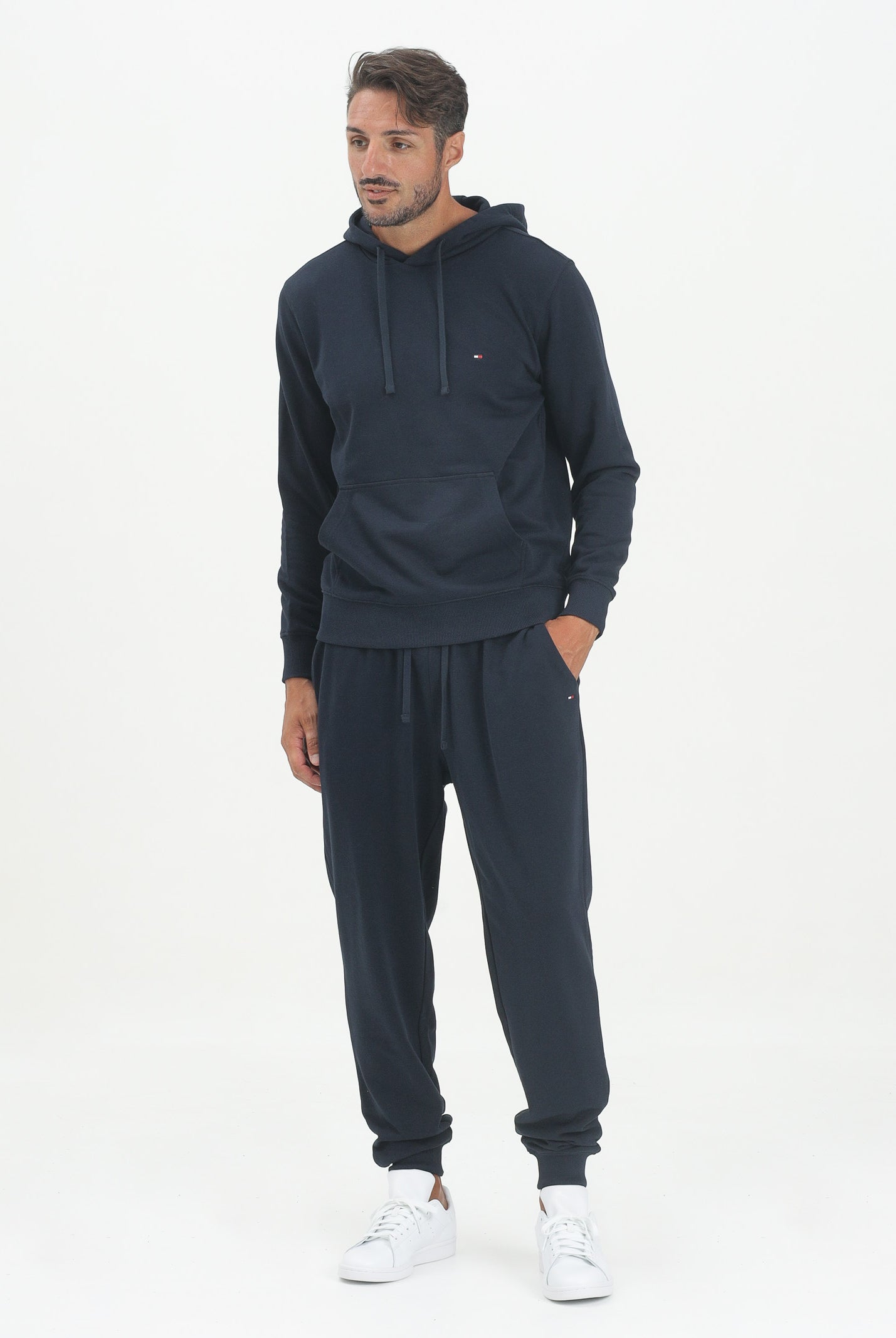 TOMMY HILFIGER Pantalone sportivo blu da uomo con ricamo logo MW0MW37236DW5 . TOMMY HILFIGER